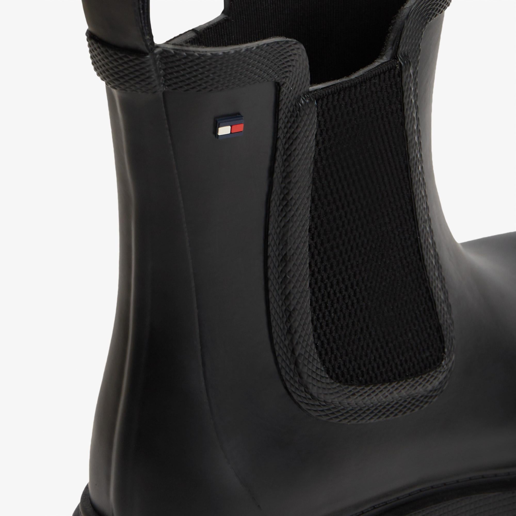 Tommy Hilfiger Rubber Flag Cleated Kadın Siyah Bot