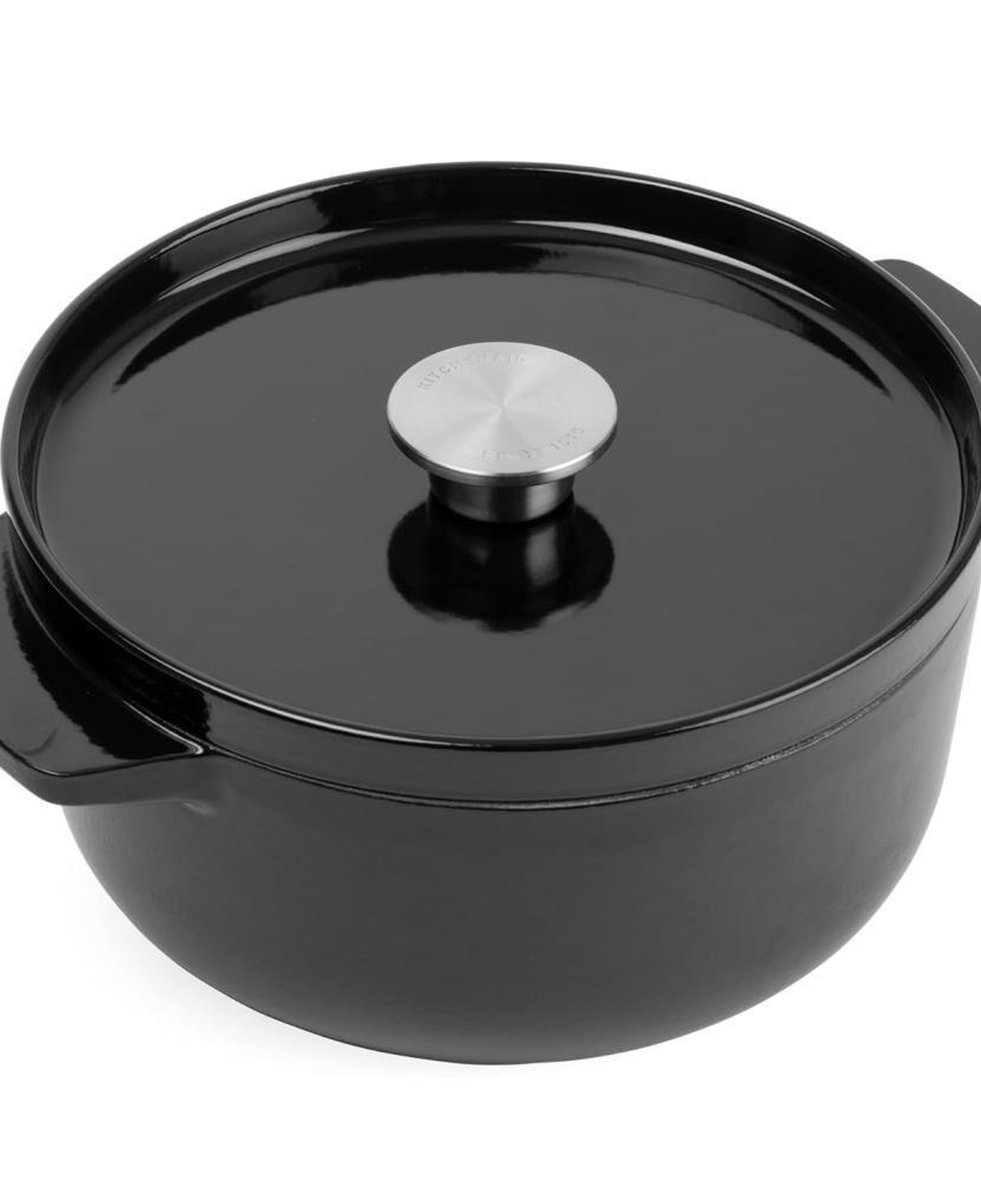 KitchenAid CC006058-001 3.3 Litre 22 cm. Döküm Demir Tencere - Siyah