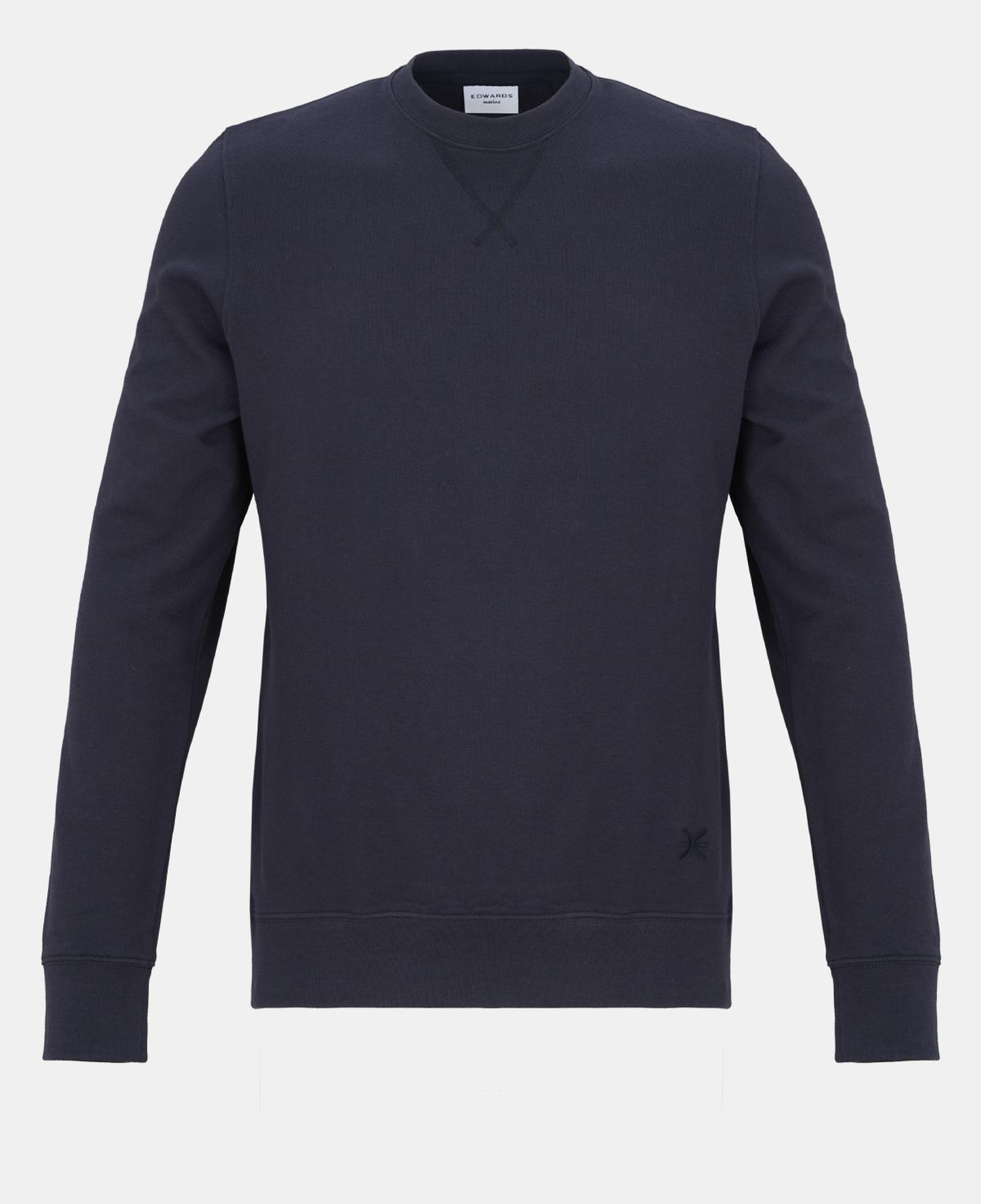 Erkek Lacivert Bisiklet Yaka Basic Sweatshirt