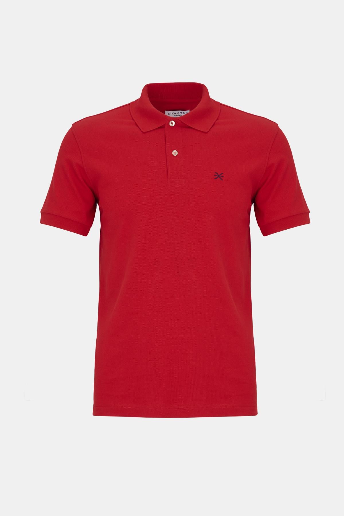 Erkek Kırmızı Pike Polo Yaka T-Shirt