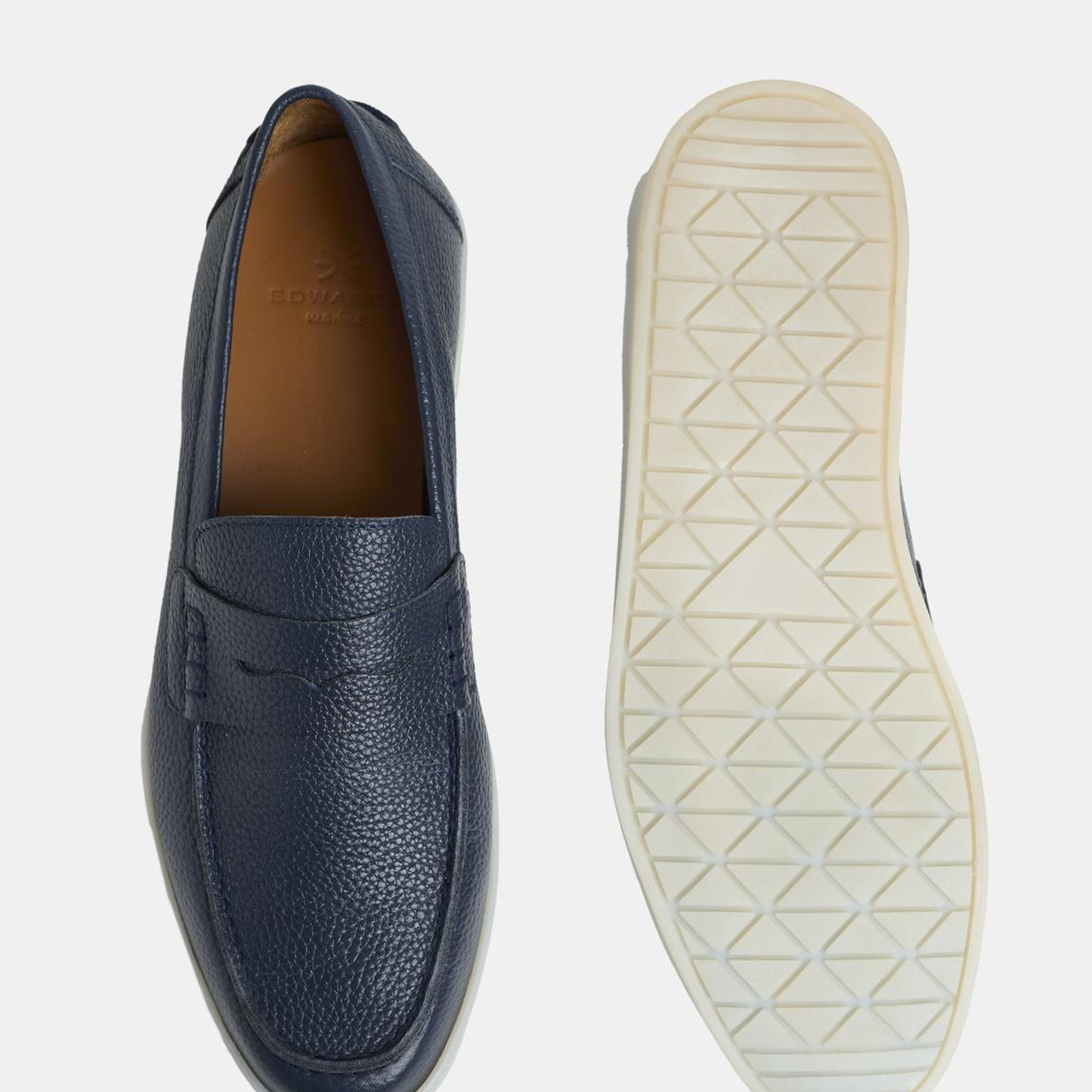 Erkek Lacivert Deri Loafer