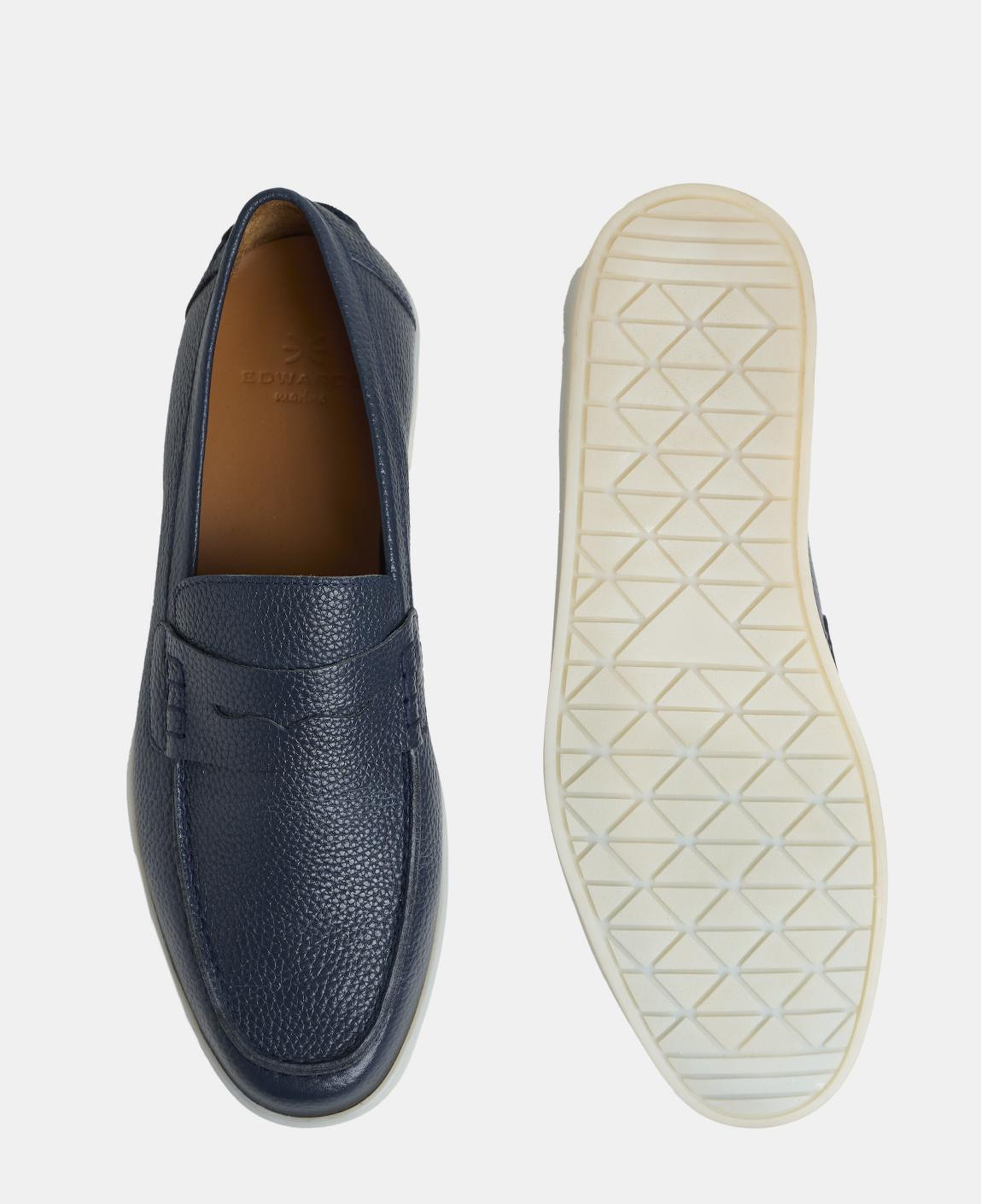 Erkek Lacivert Deri Loafer