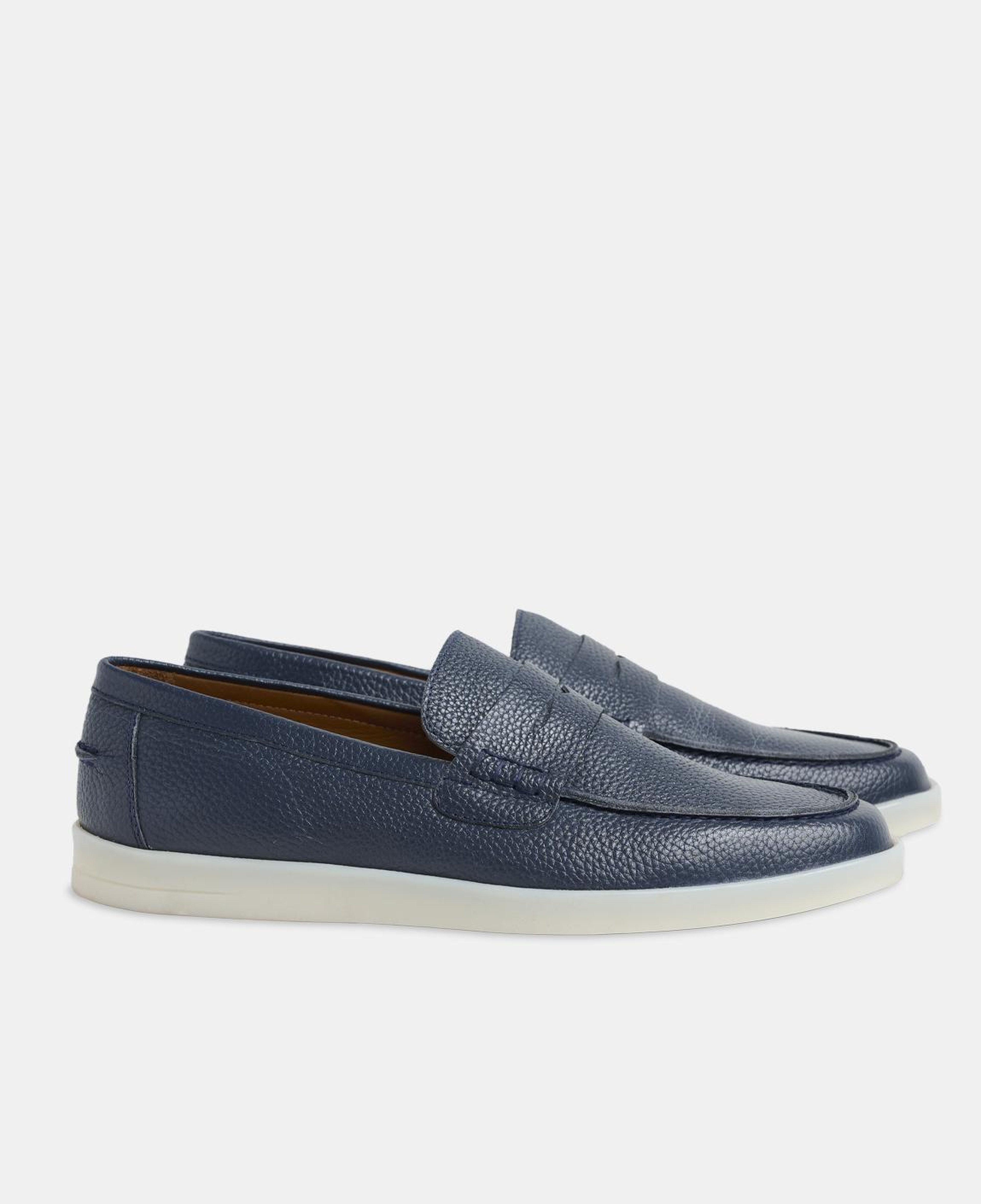 Erkek Lacivert Deri Loafer