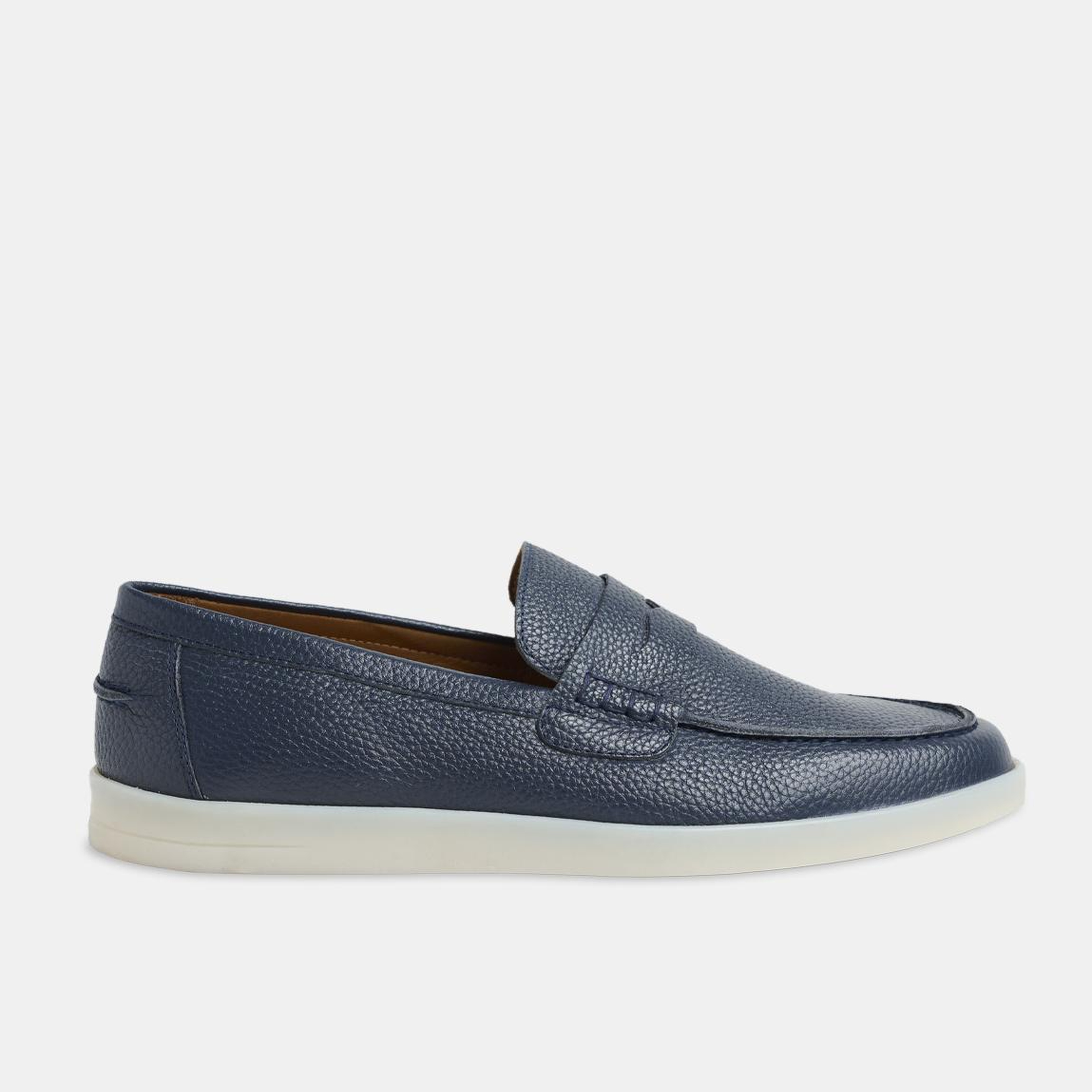 Erkek Lacivert Deri Loafer