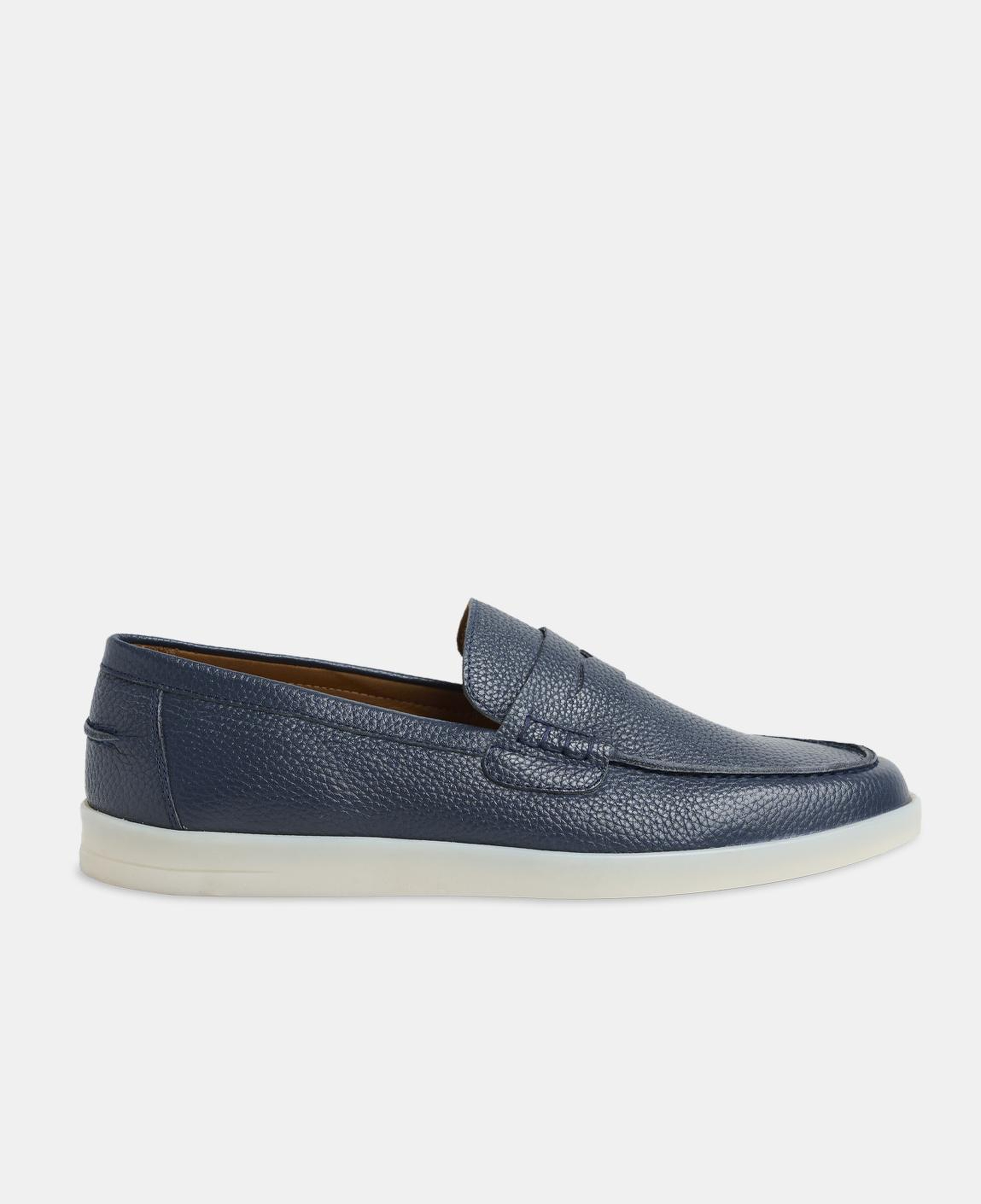 Erkek Lacivert Deri Loafer