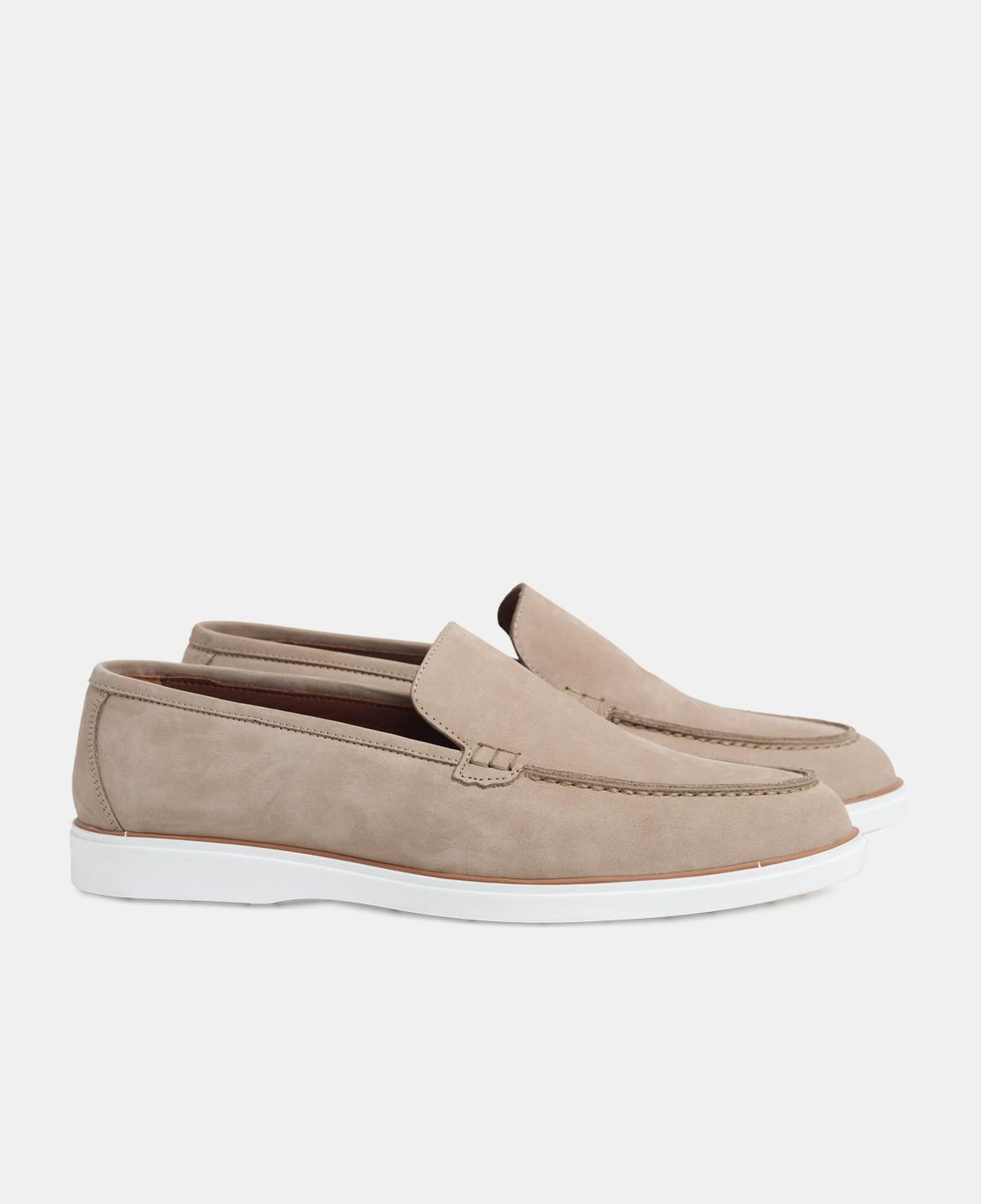 Erkek Bej Nubuk Loafer