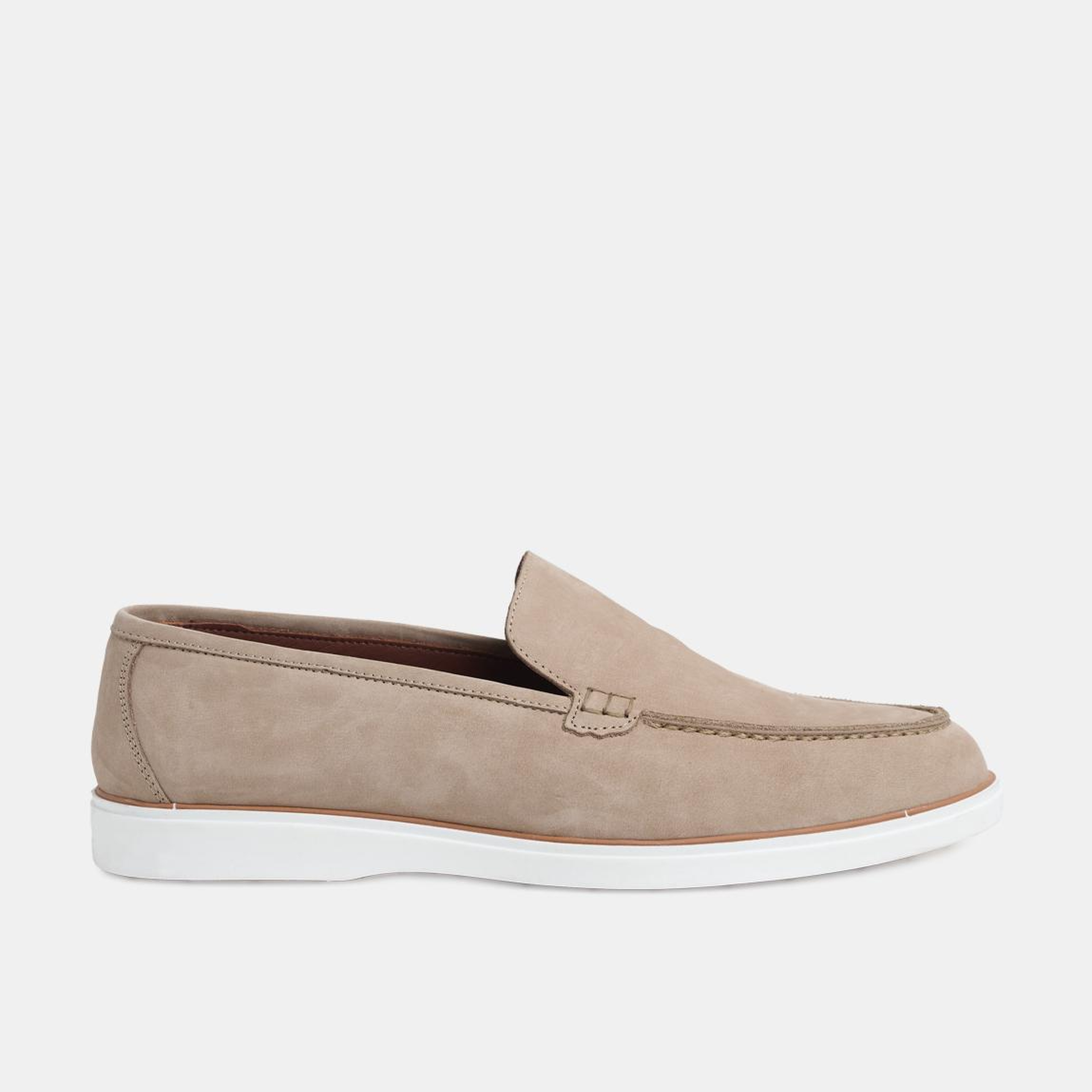 Erkek Bej Nubuk Loafer