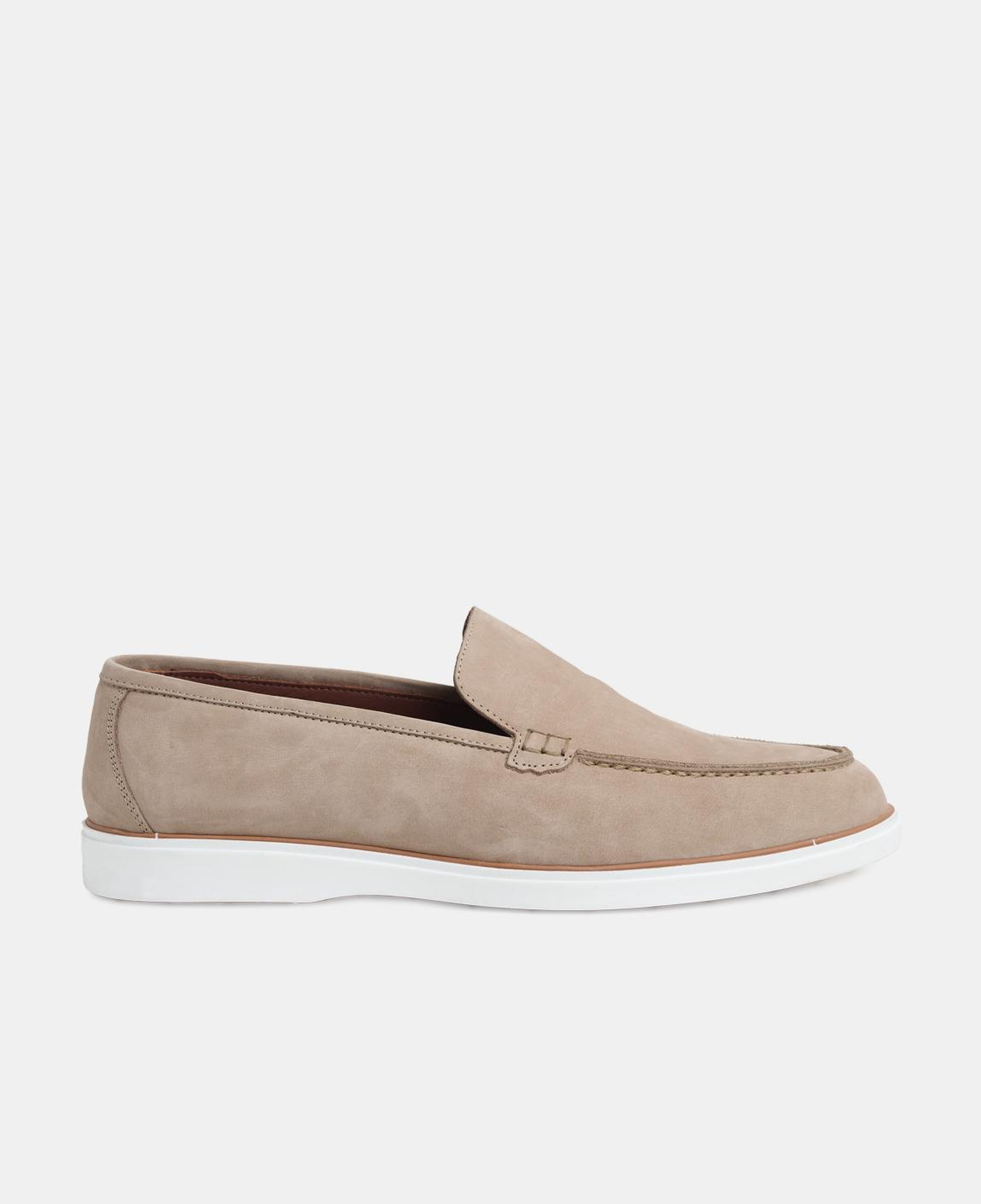 Erkek Bej Nubuk Loafer