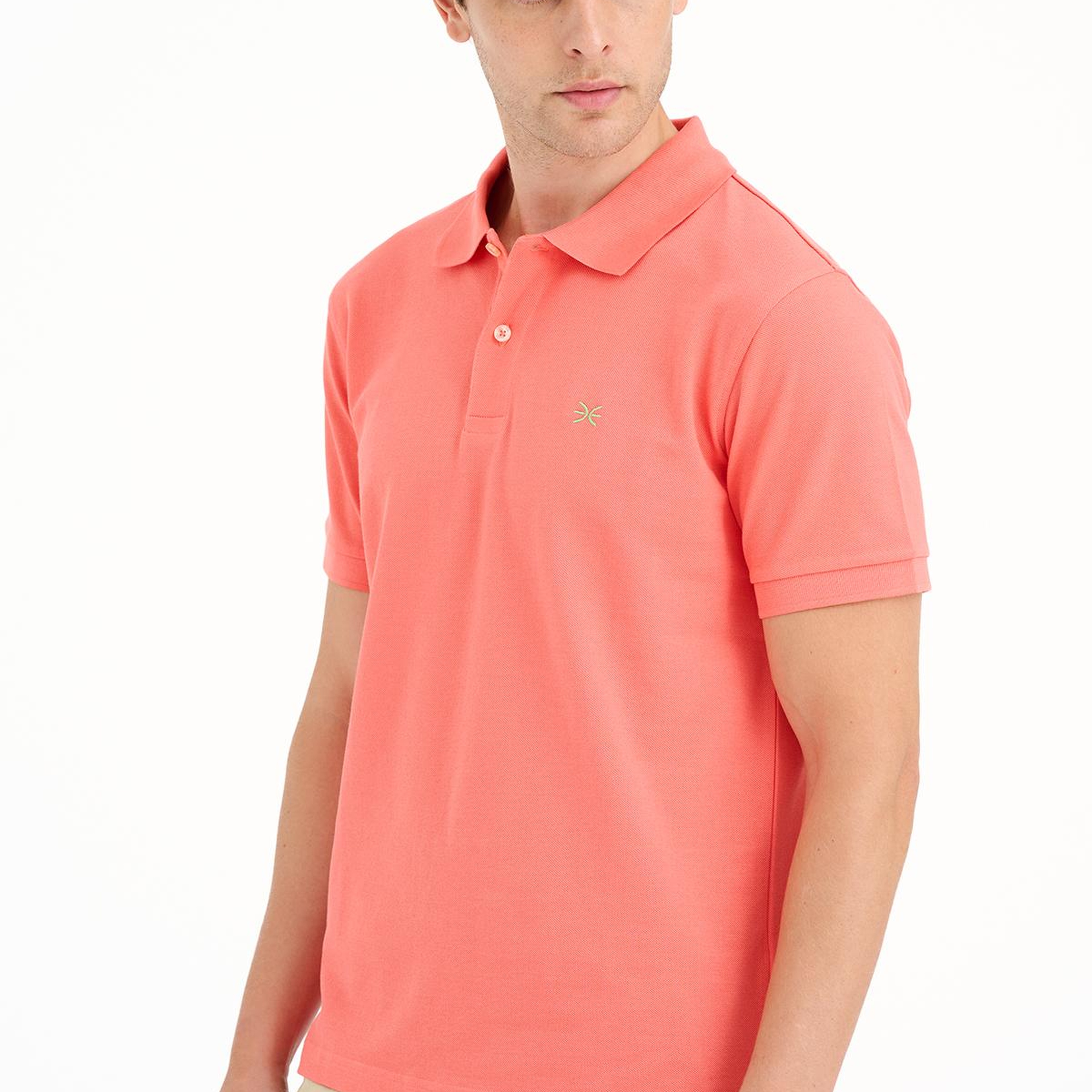 Erkek Turuncu Pike Polo Yaka T-Shirt