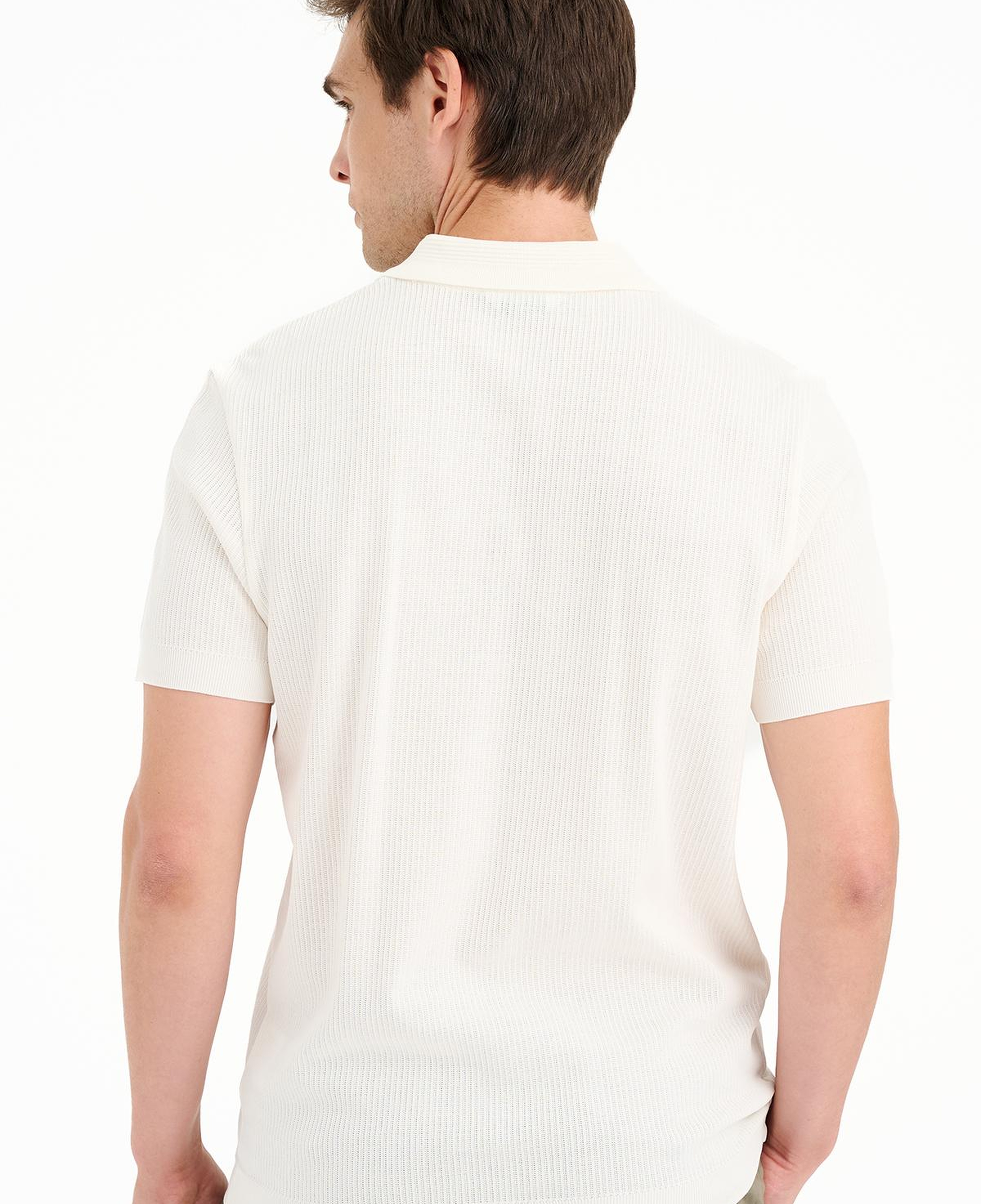 Erkek Ekru Polo Yaka T-Shirt
