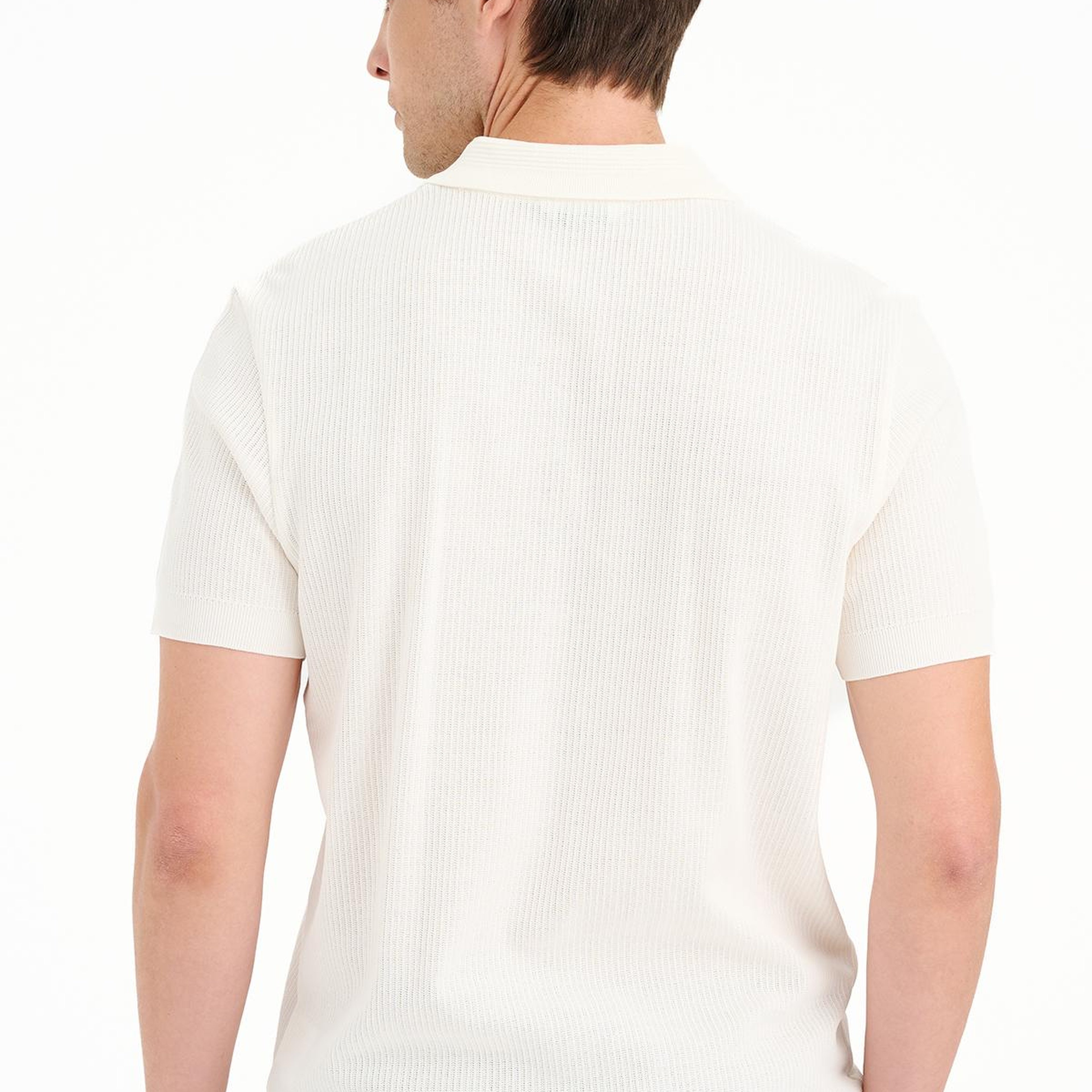 Erkek Ekru Polo Yaka T-Shirt