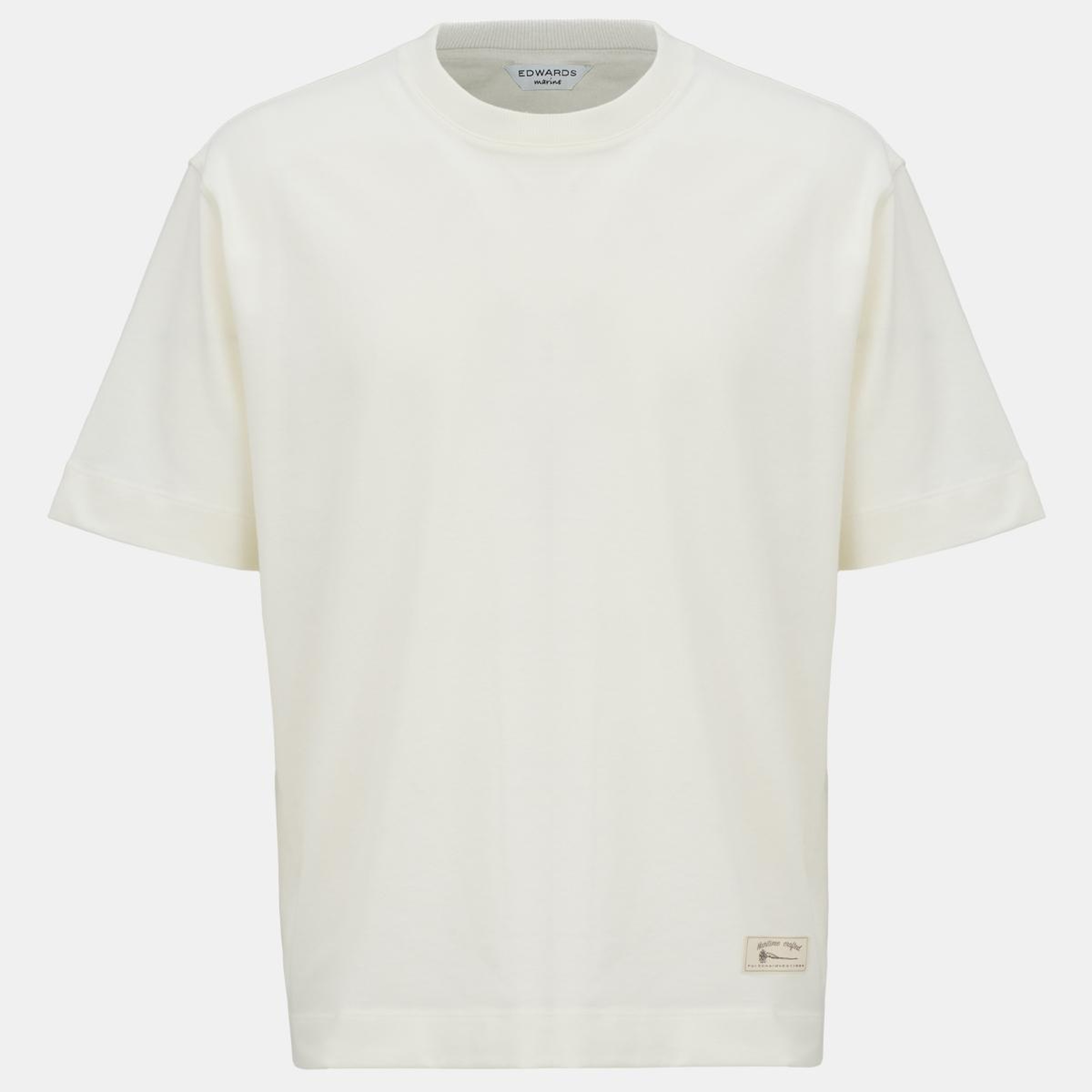 Erkek Beyaz Bisiklet Yaka Heavy Jersey T-Shirt