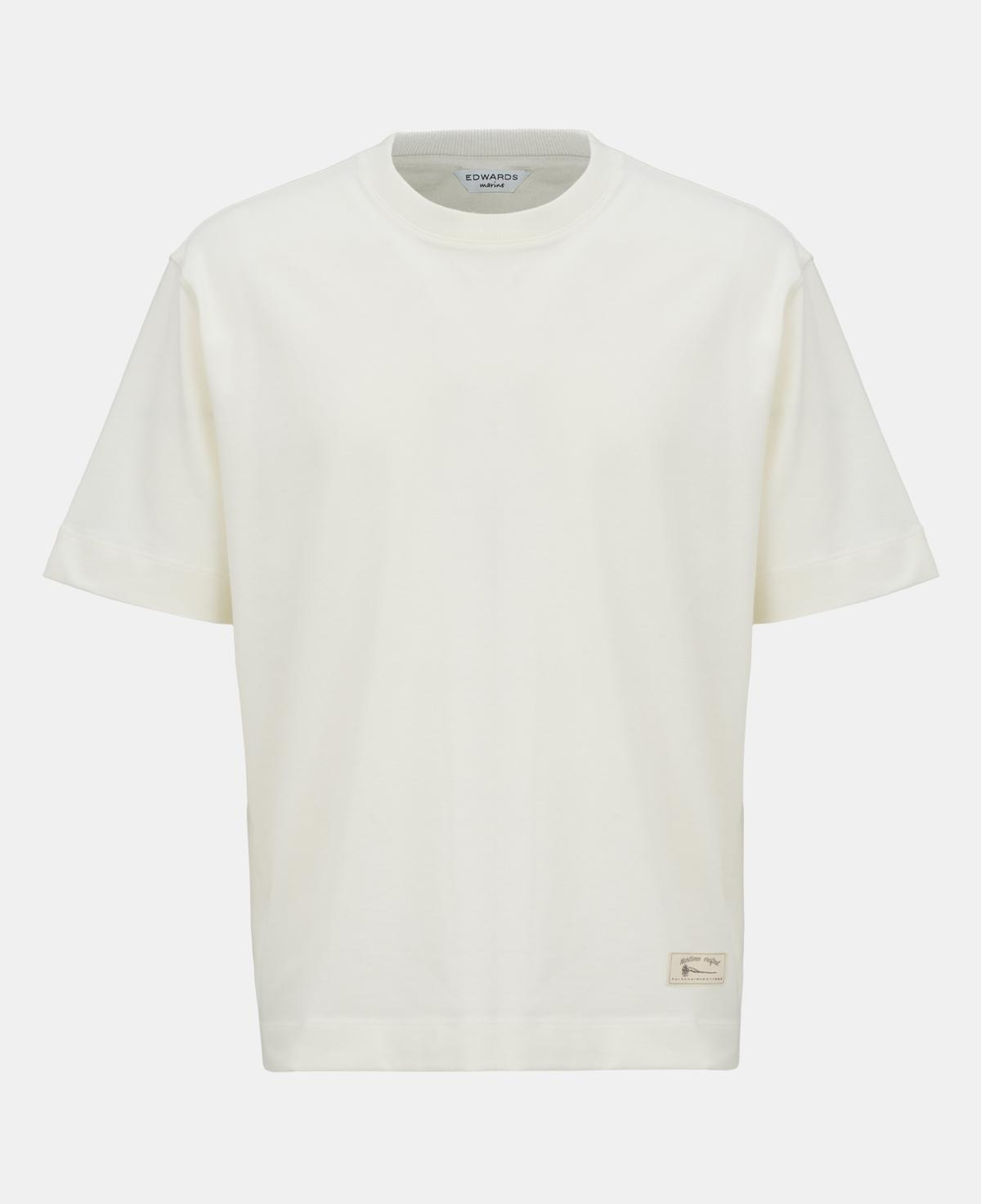 Erkek Beyaz Bisiklet Yaka Heavy Jersey T-Shirt