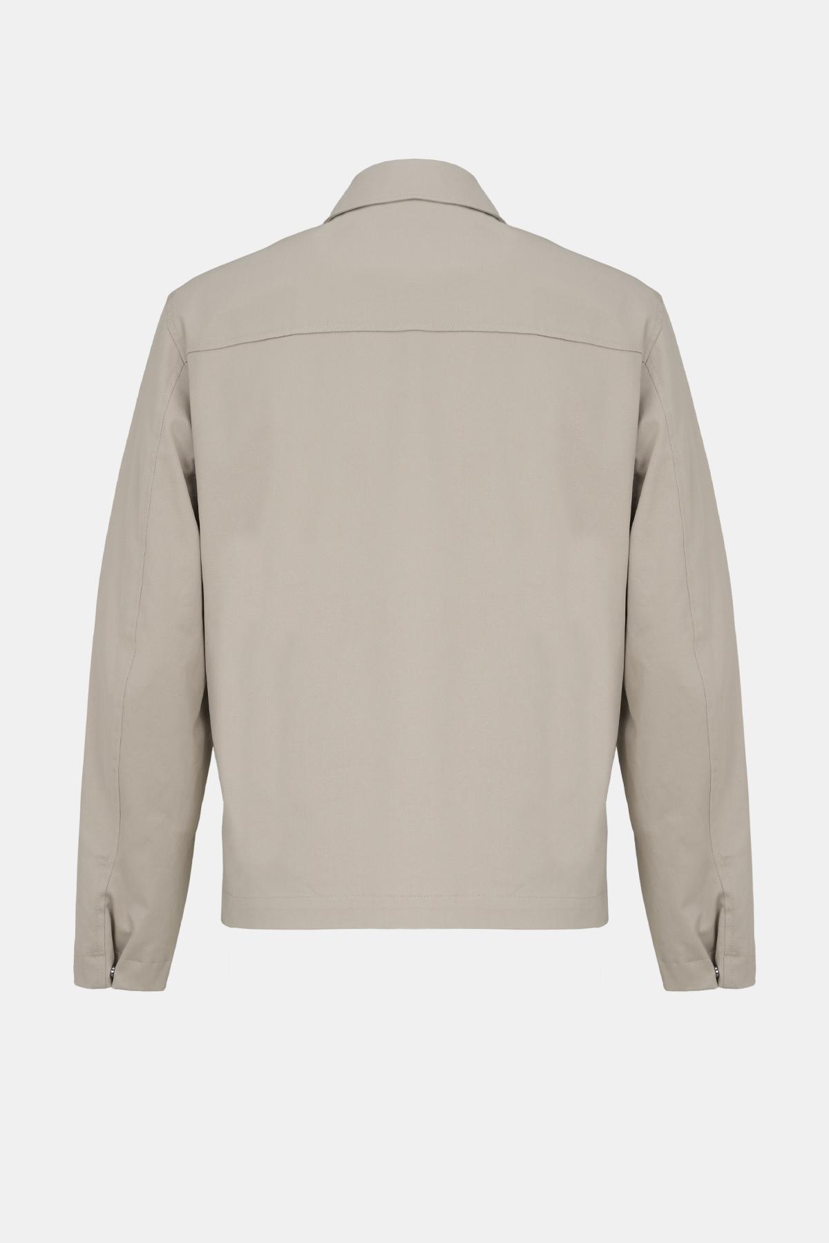 Erkek Taş Pamuklu Gabardin Mont