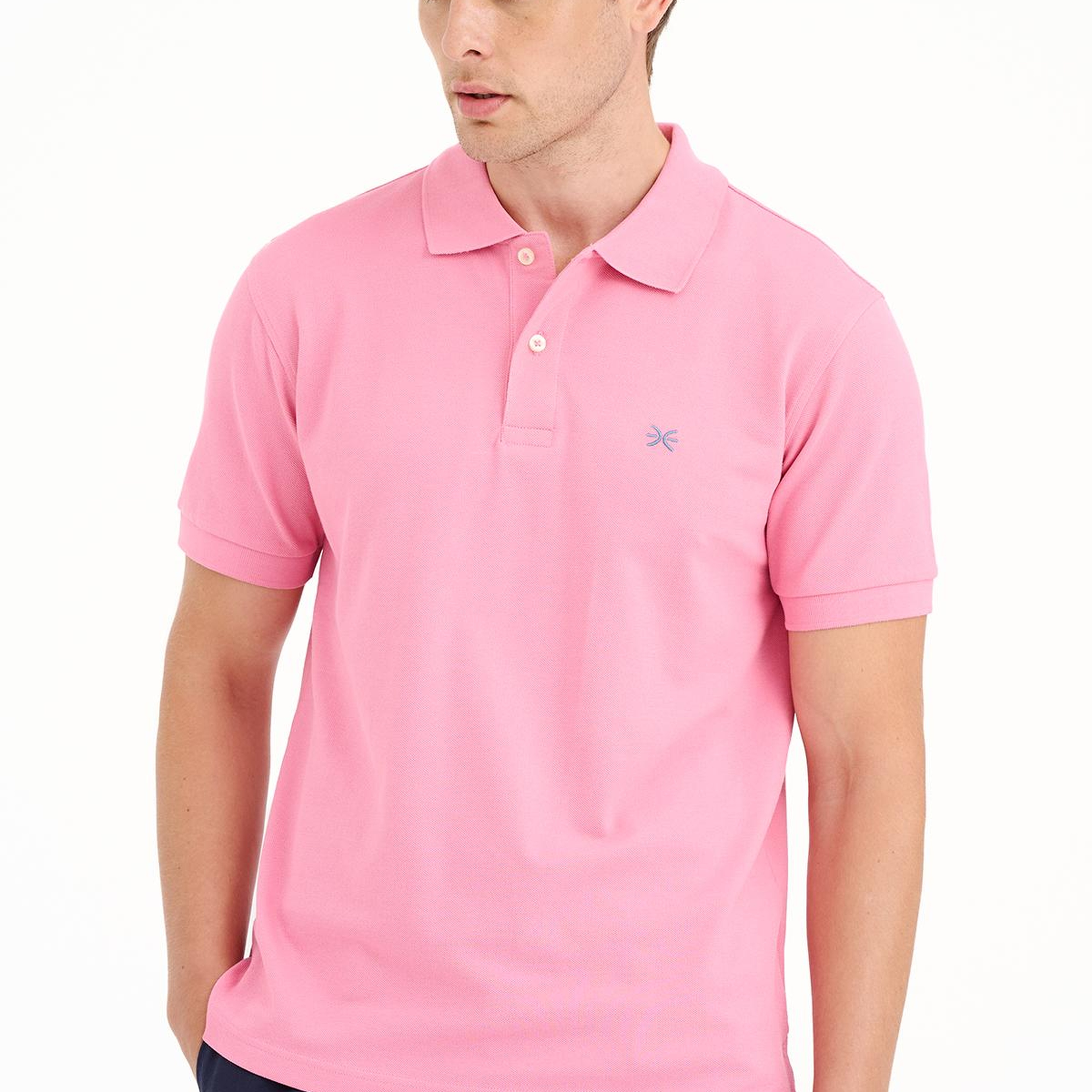Erkek Pembe Pike Polo Yaka T-Shirt