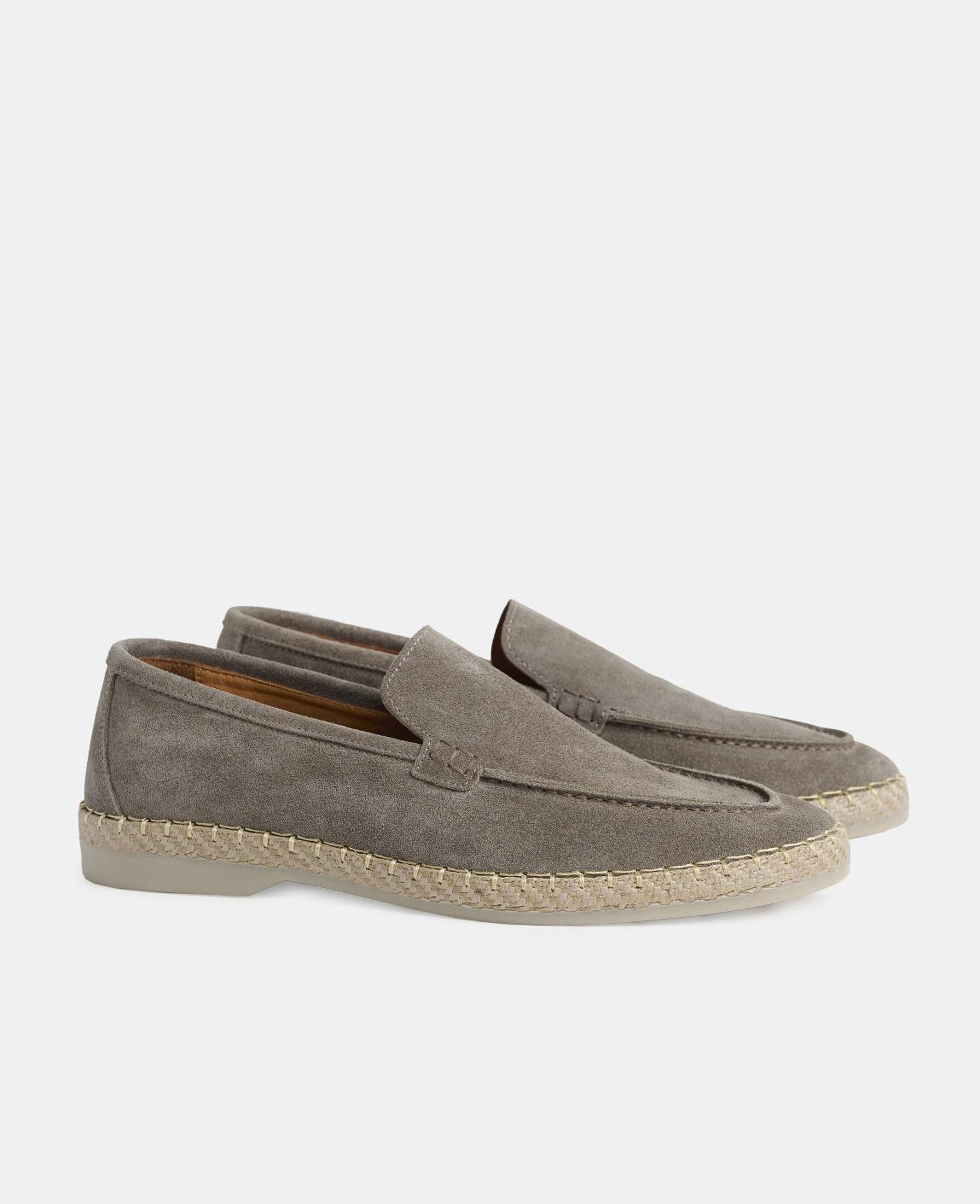 Erkek Gri Süet Loafer