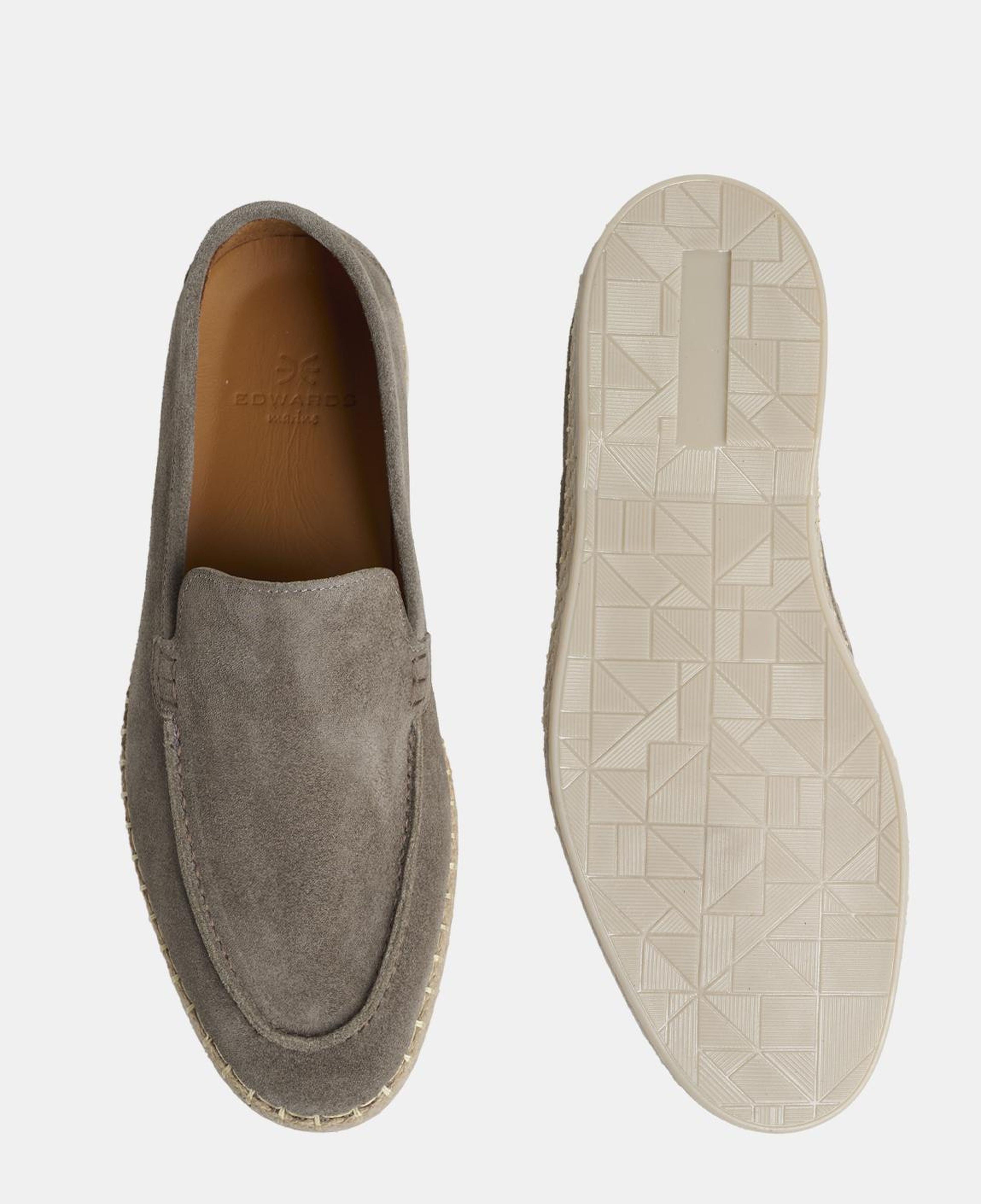 Erkek Gri Süet Loafer