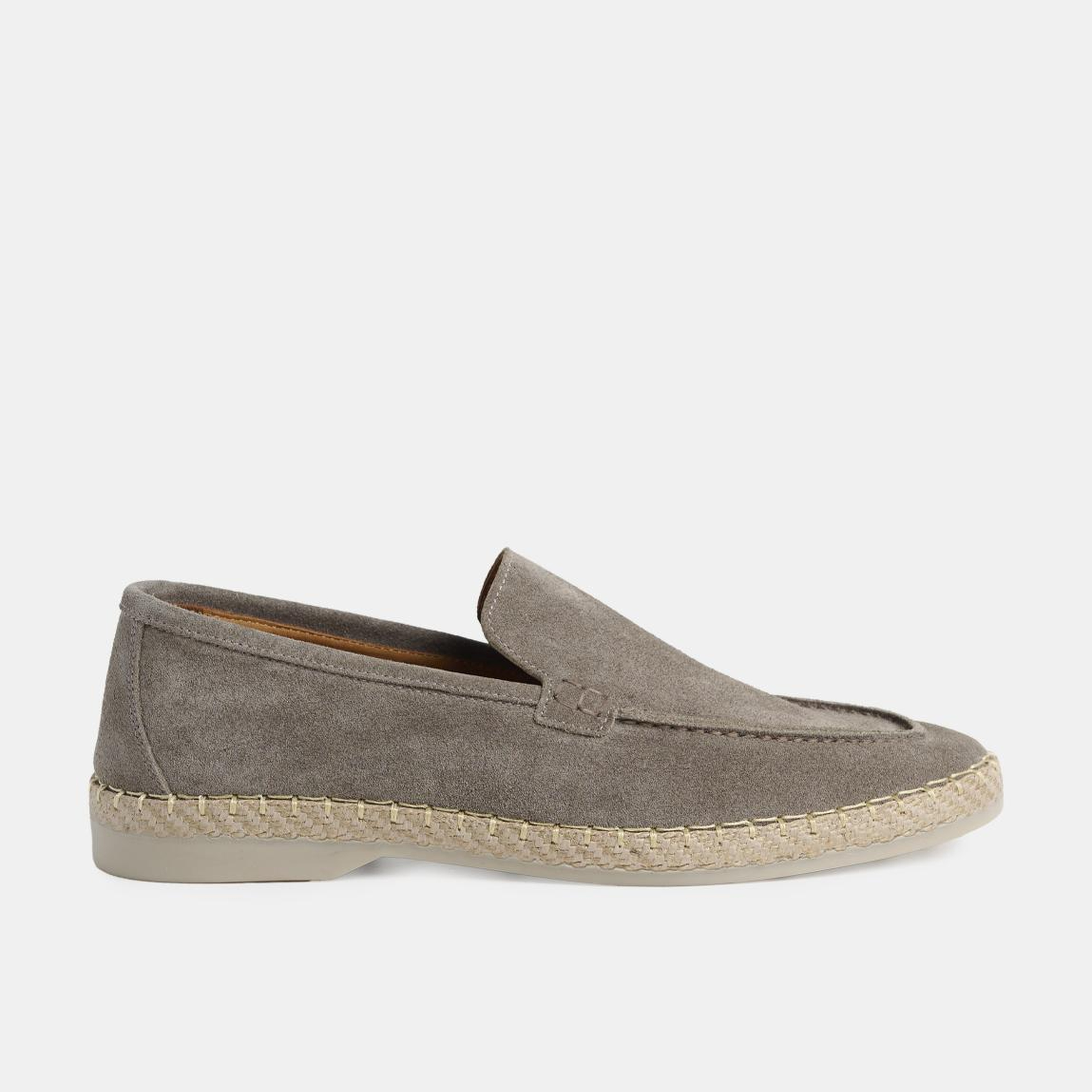 Erkek Gri Süet Loafer