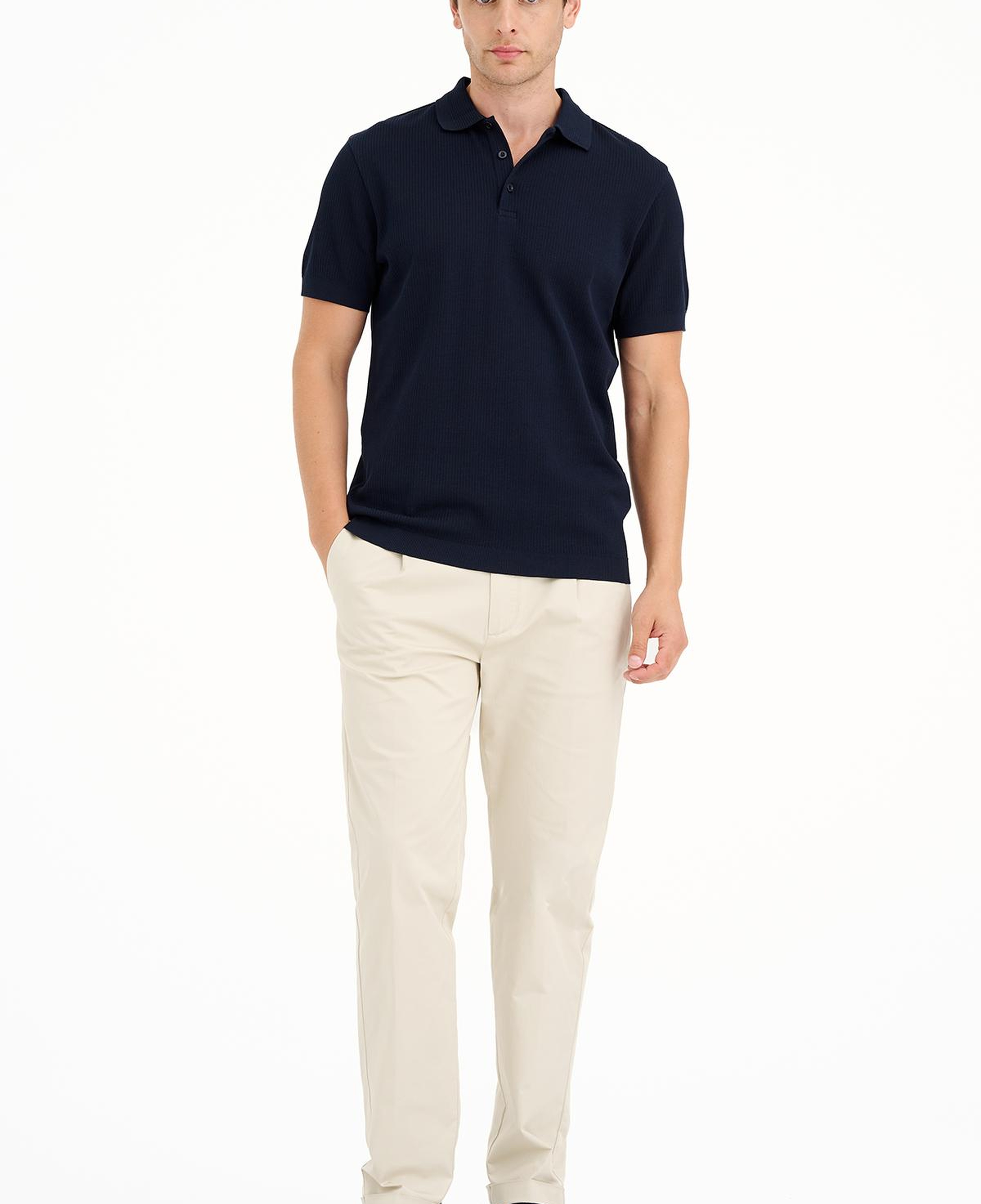 Erkek Lacivert Polo Yaka T-Shirt