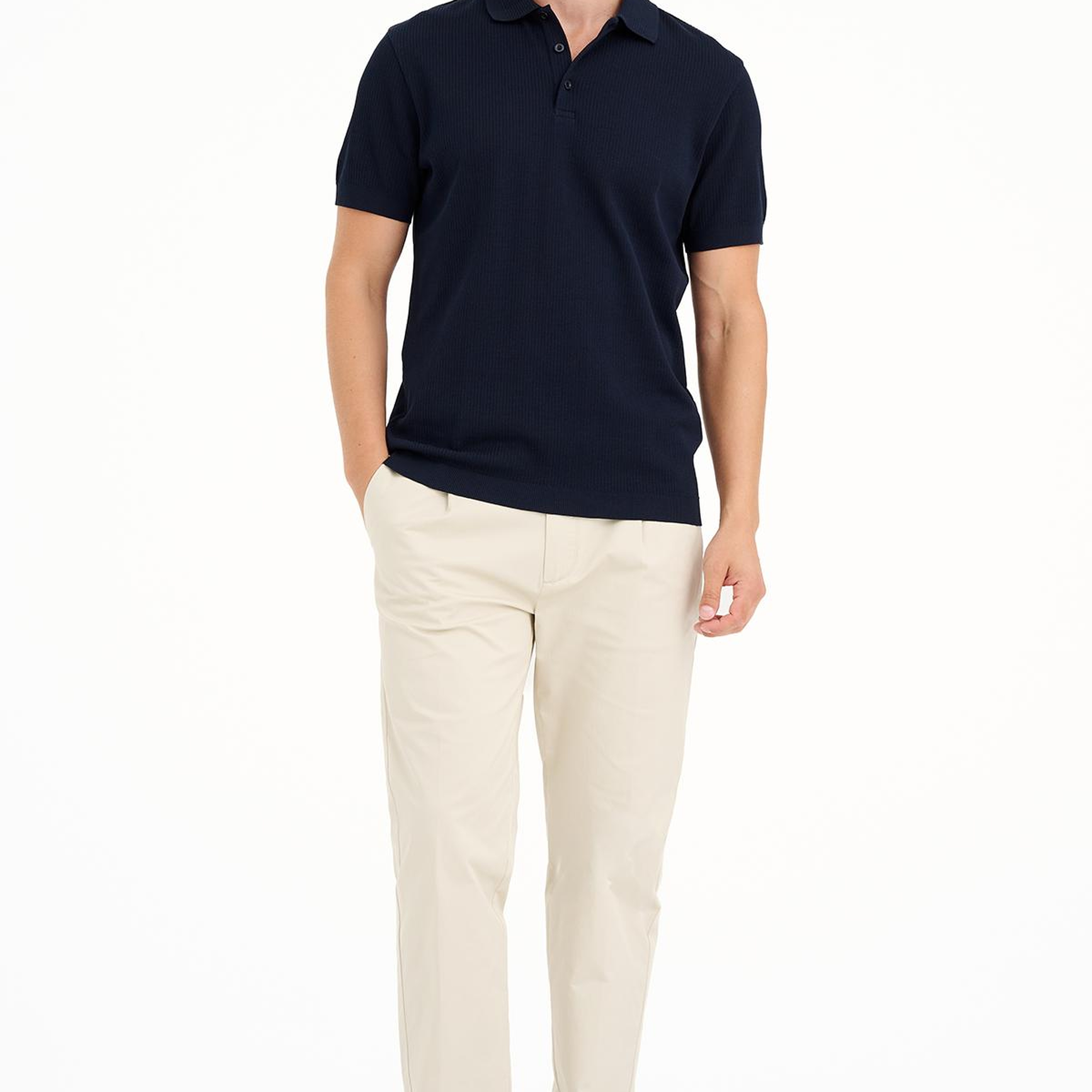Erkek Lacivert Polo Yaka T-Shirt