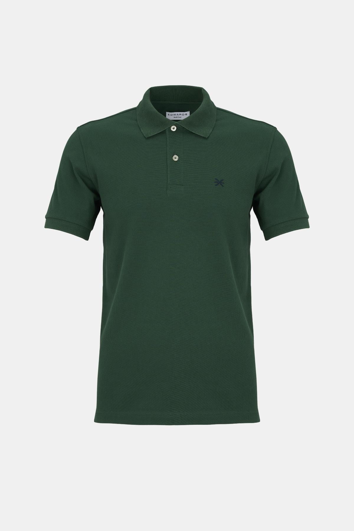Erkek Koyu Yeşil Pike Polo Yaka T-Shirt