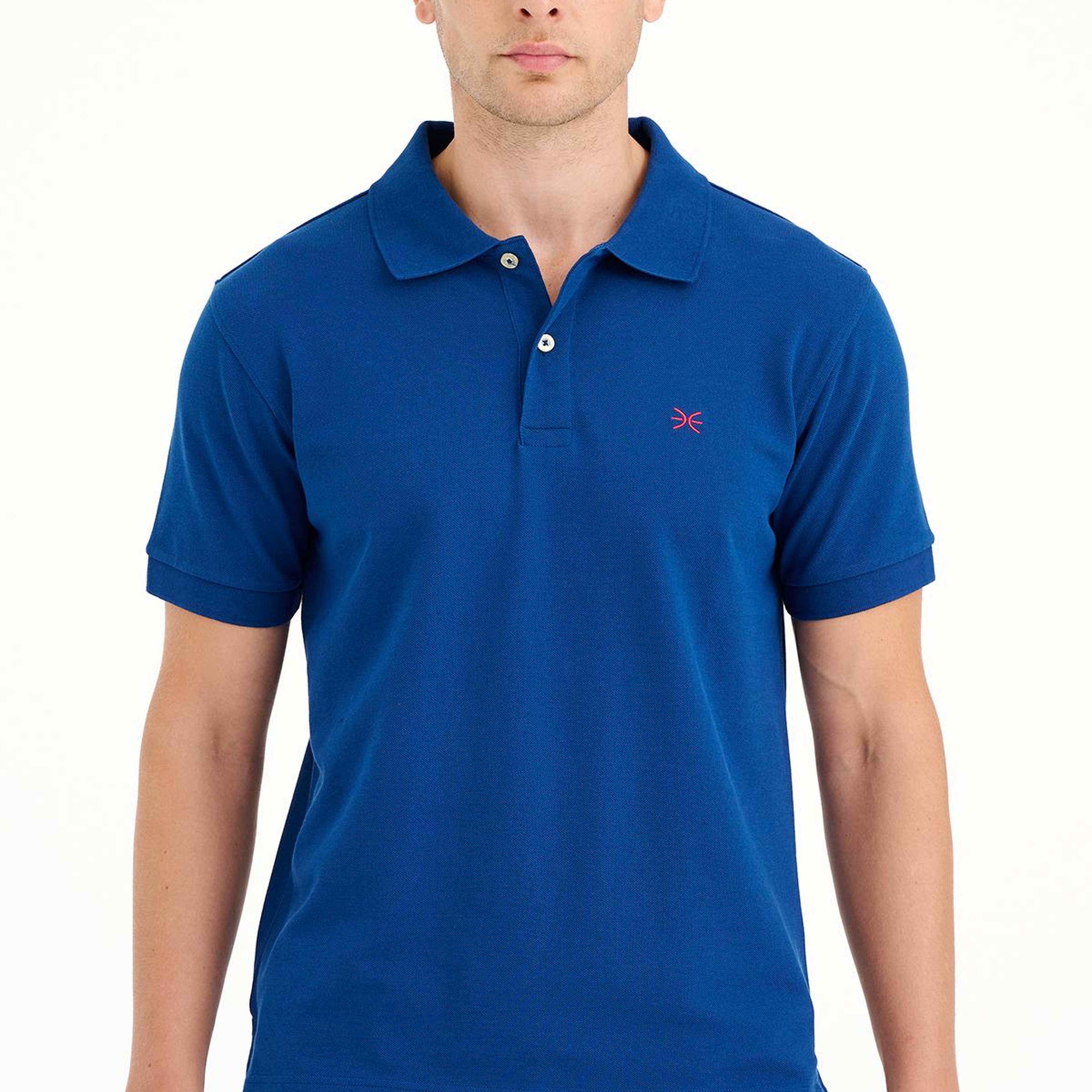 Erkek Açık Lacivert Pike Polo Yaka T-Shirt