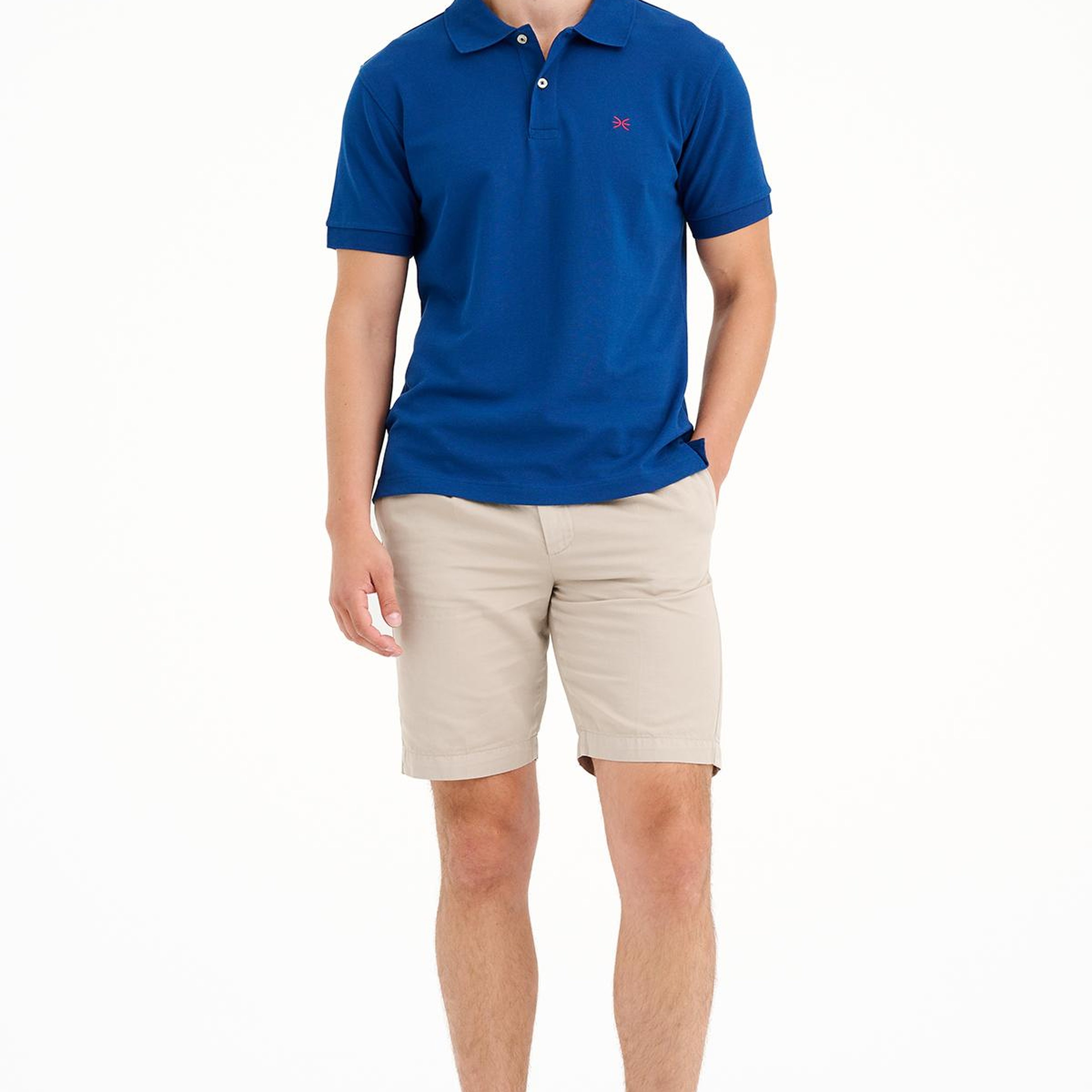 Erkek Açık Lacivert Pike Polo Yaka T-Shirt