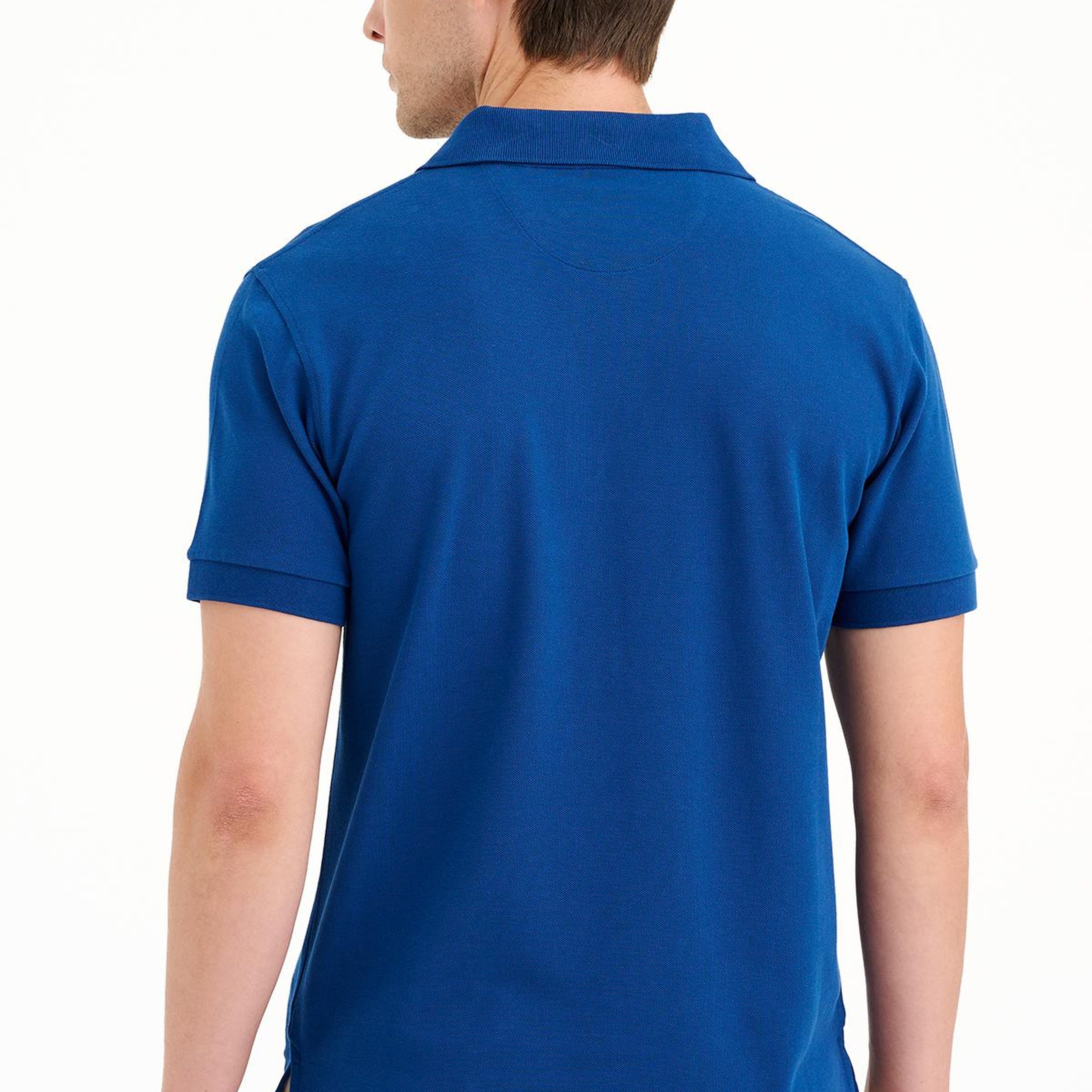 Erkek Açık Lacivert Pike Polo Yaka T-Shirt