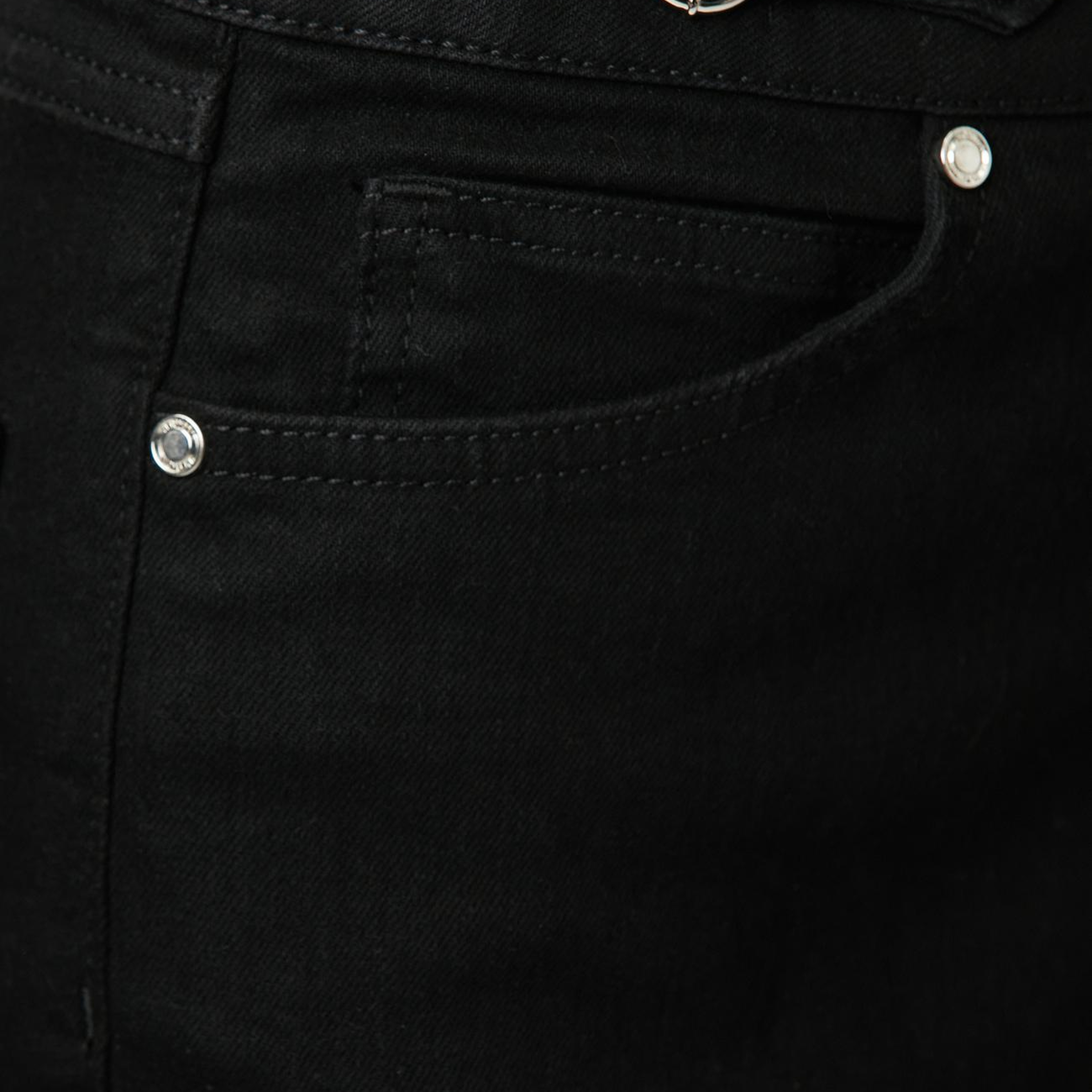 Network Kadın Siyah Aksesuarlı Flare Denim Pantolon