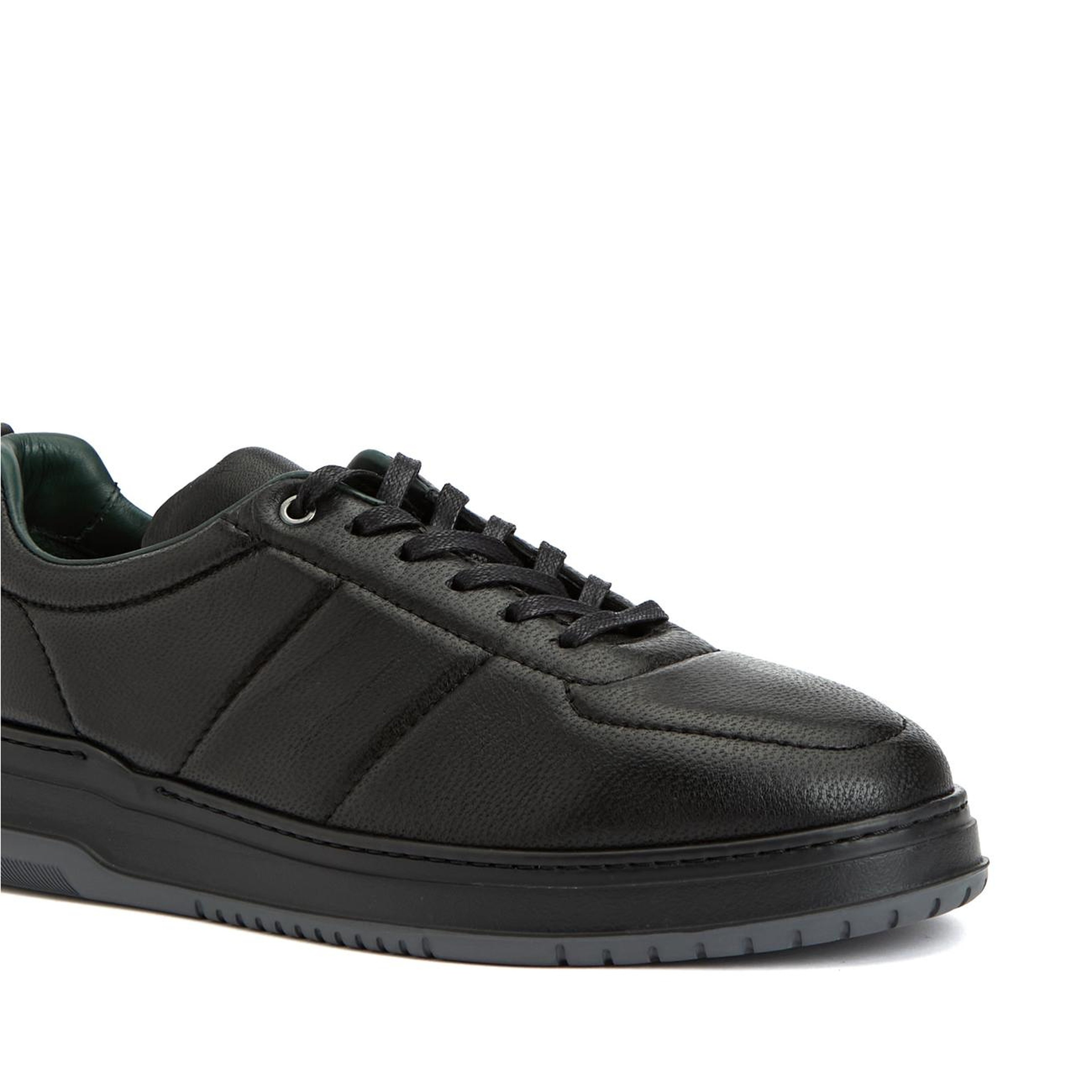 George Hogg Erkek Siyah Deri Sneaker
