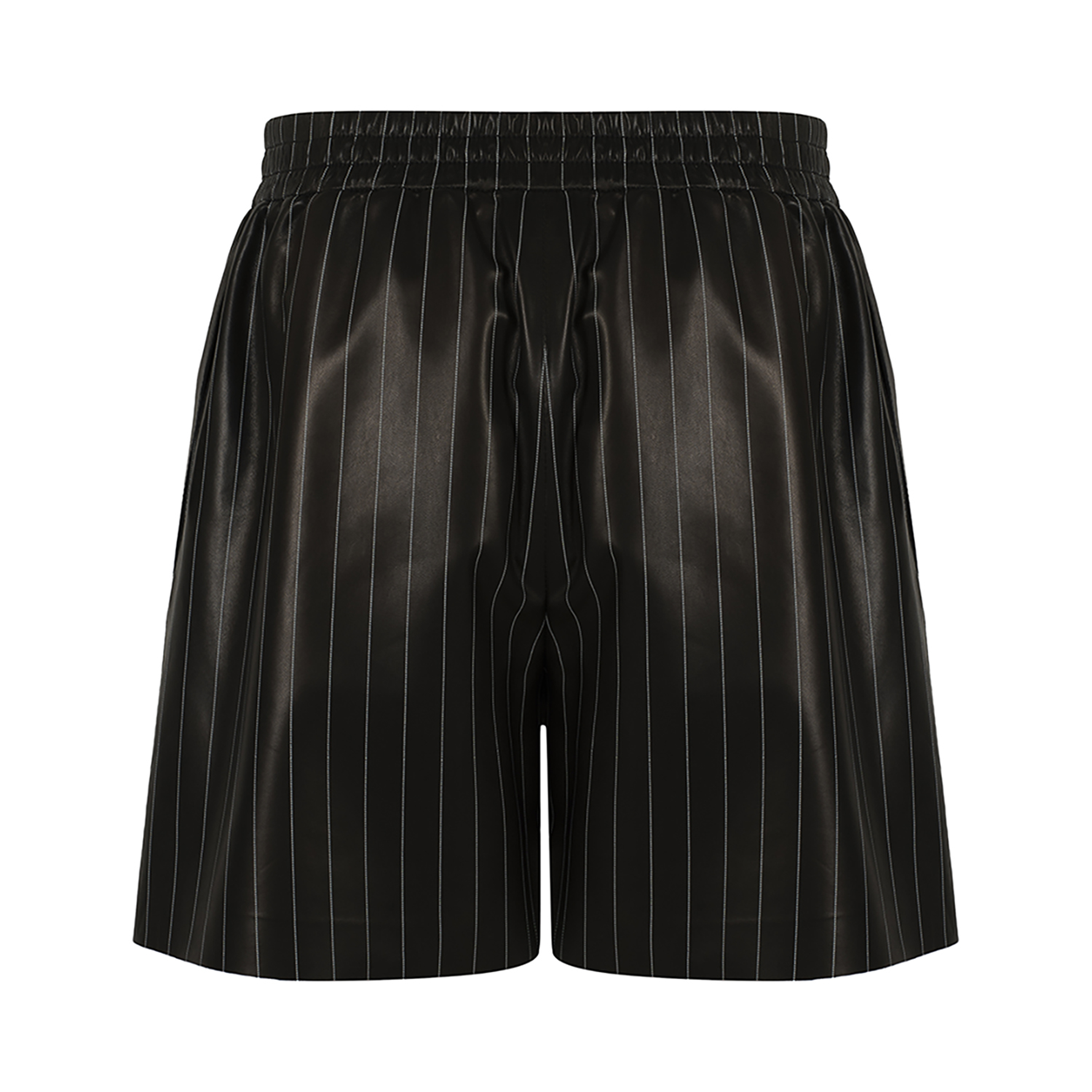 KeinxDesa Siyah Unisex Deri Şort
