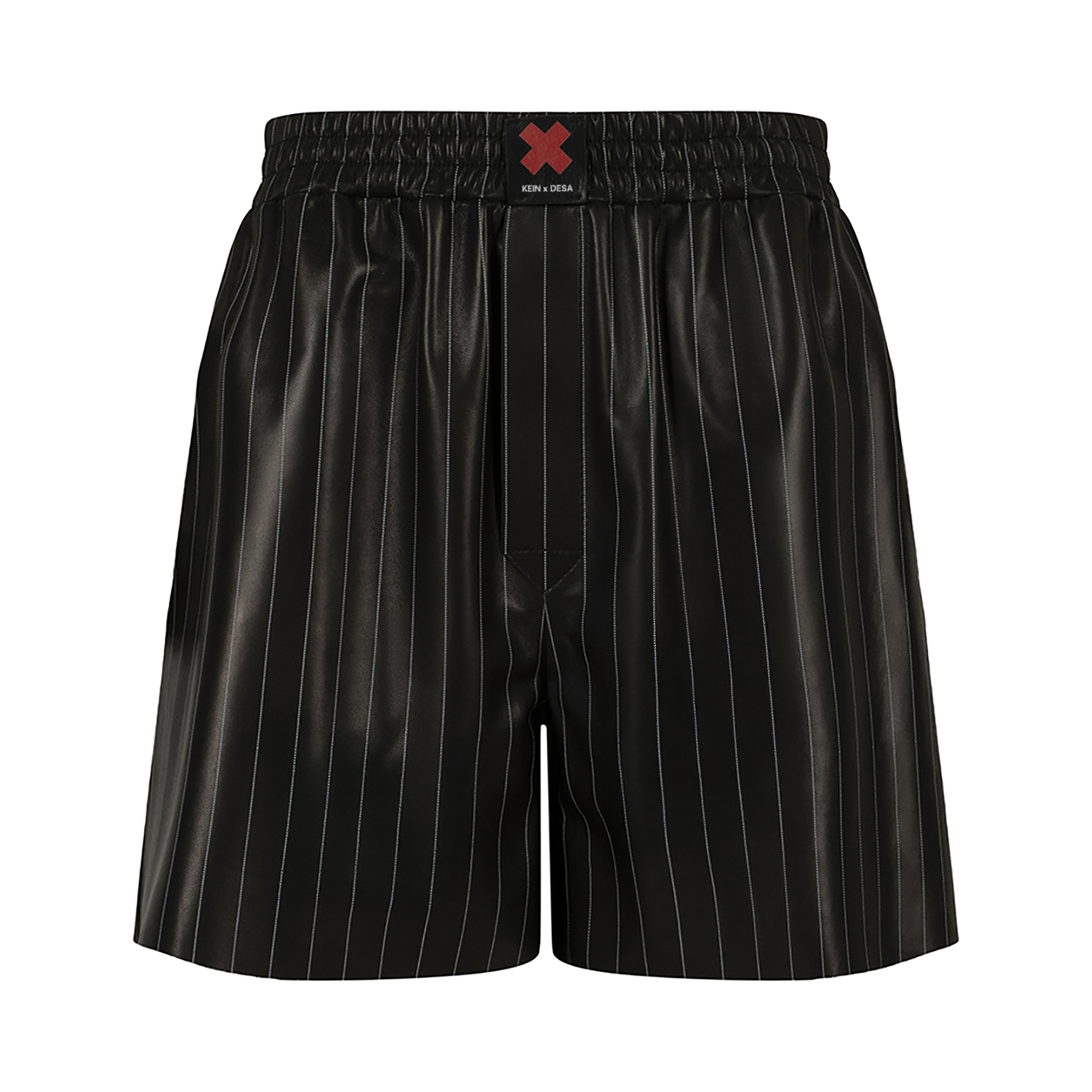KeinxDesa Siyah Unisex Deri Şort