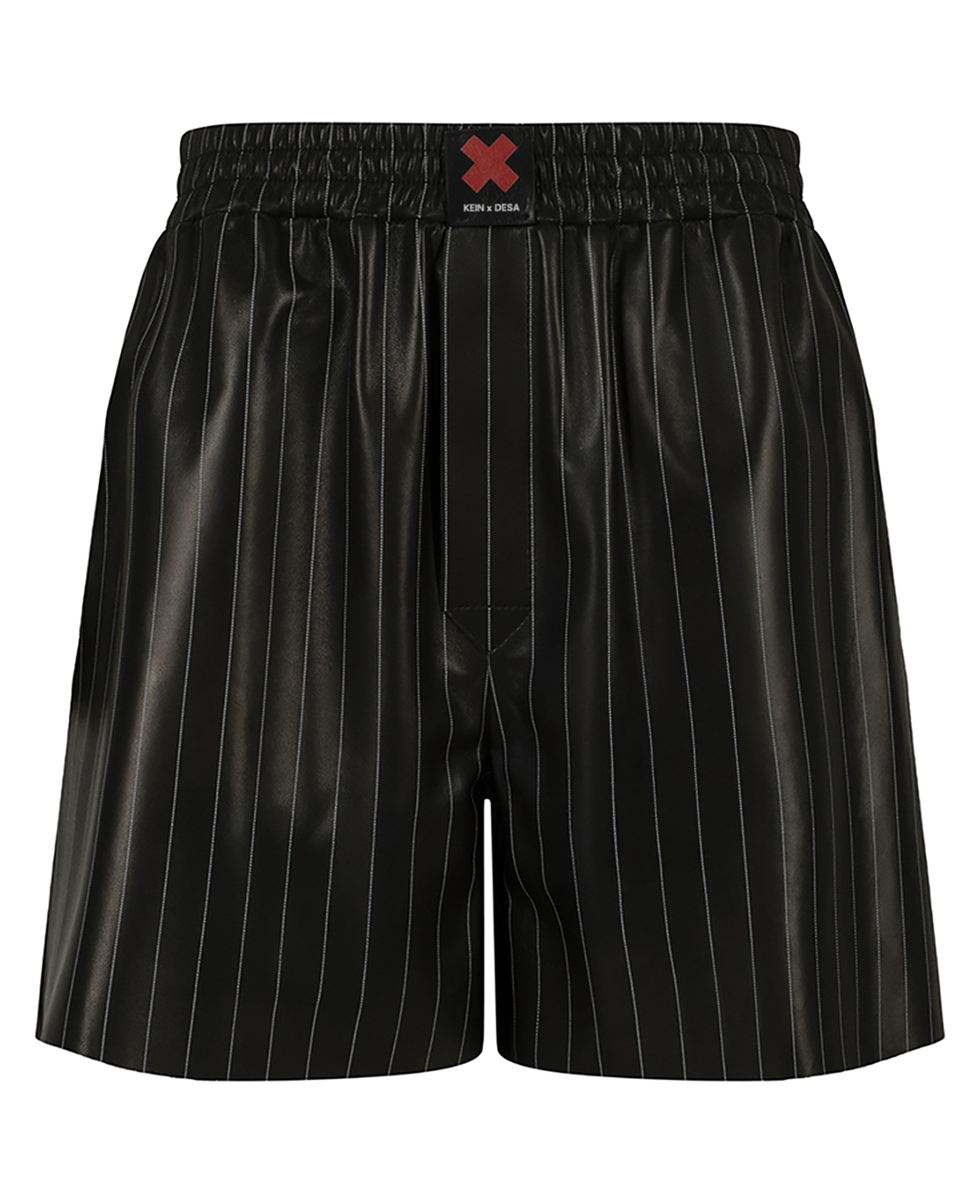 KeinxDesa Siyah Unisex Deri Şort