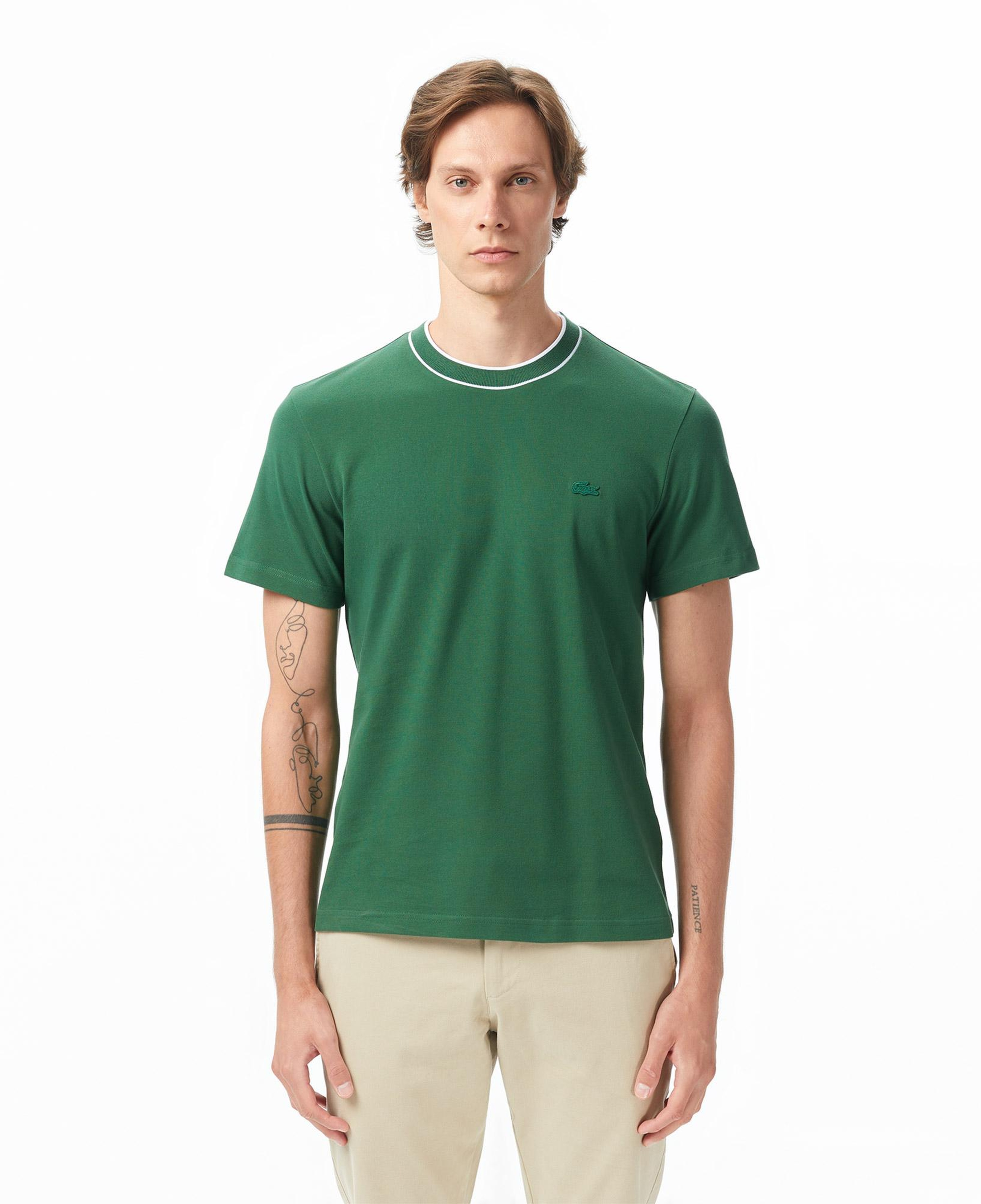 Erkek Regular Fit Bisiklet Yaka Yeşil T-Shirt