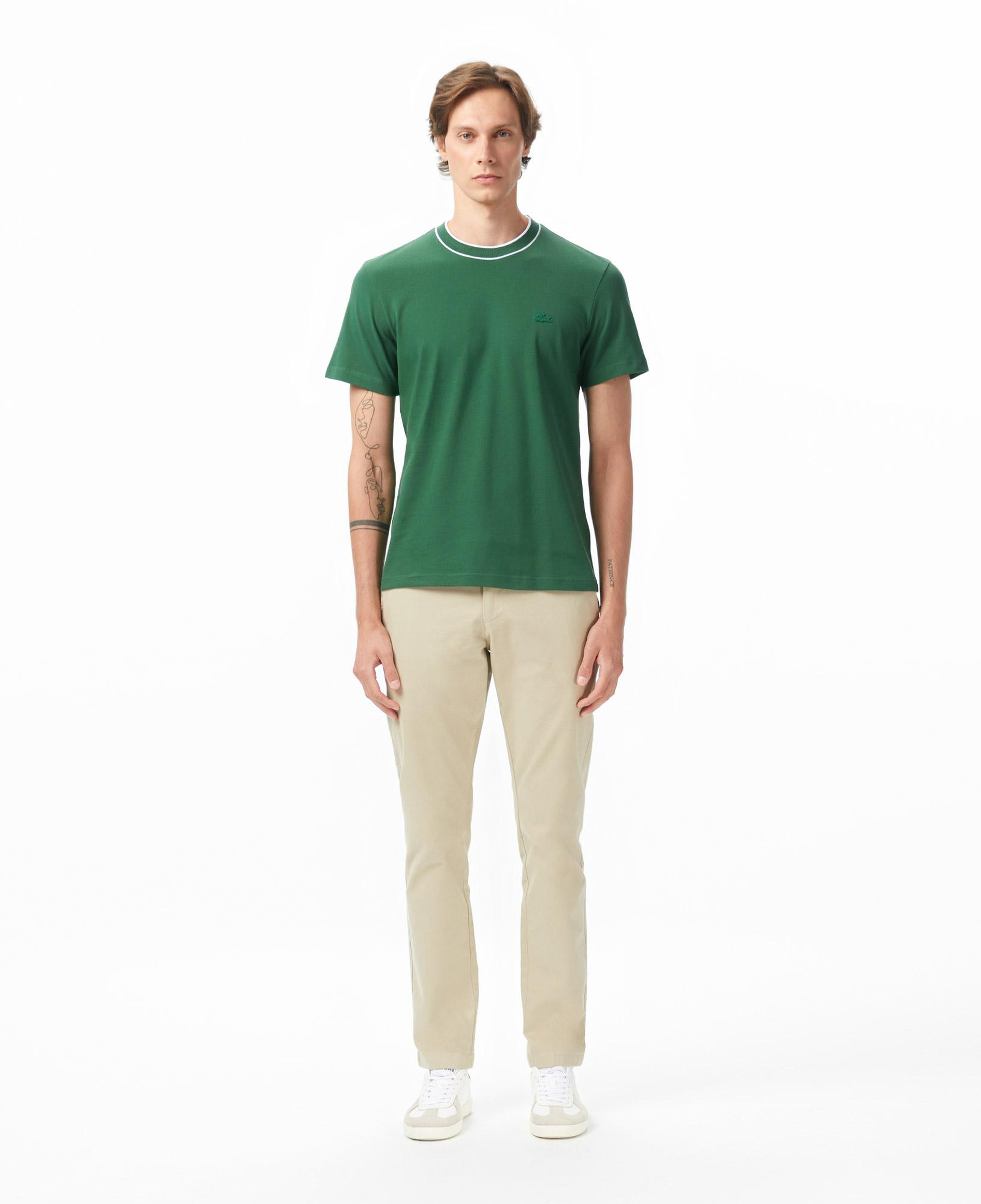 Erkek Regular Fit Bisiklet Yaka Yeşil T-Shirt