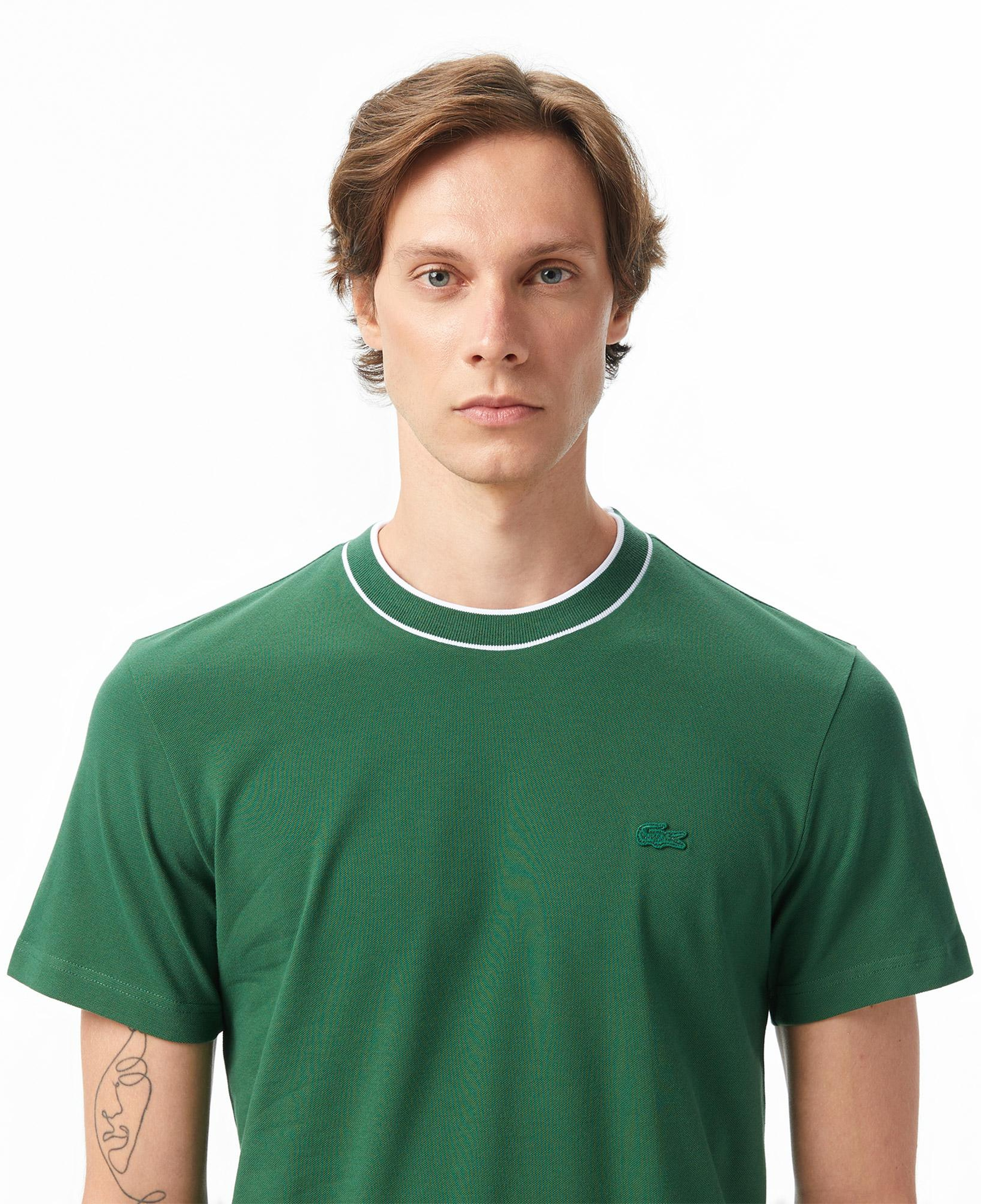 Erkek Regular Fit Bisiklet Yaka Yeşil T-Shirt