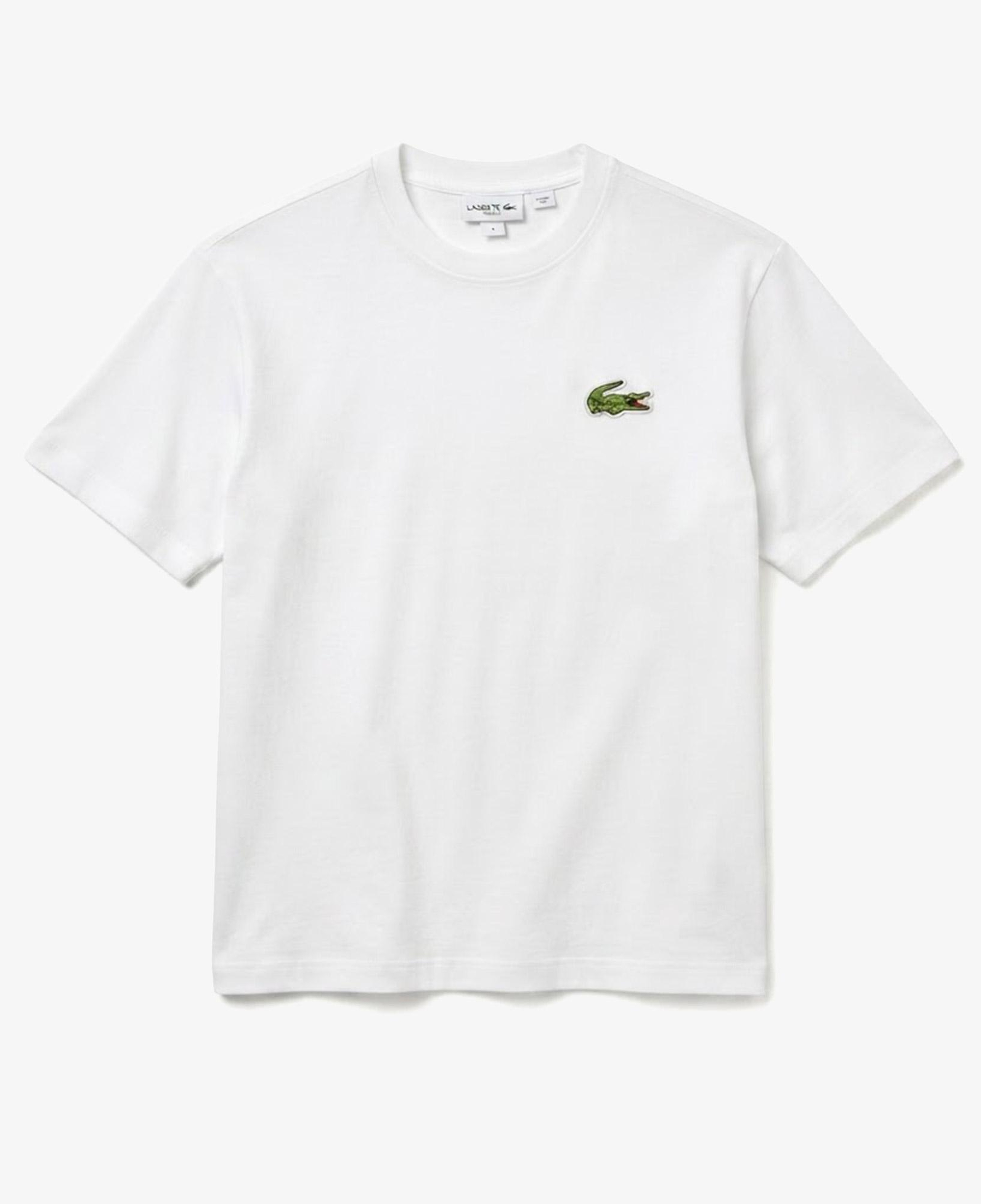 Lacoste Unisex Loose Fit Bisiklet Yaka Beyaz T-Shirt