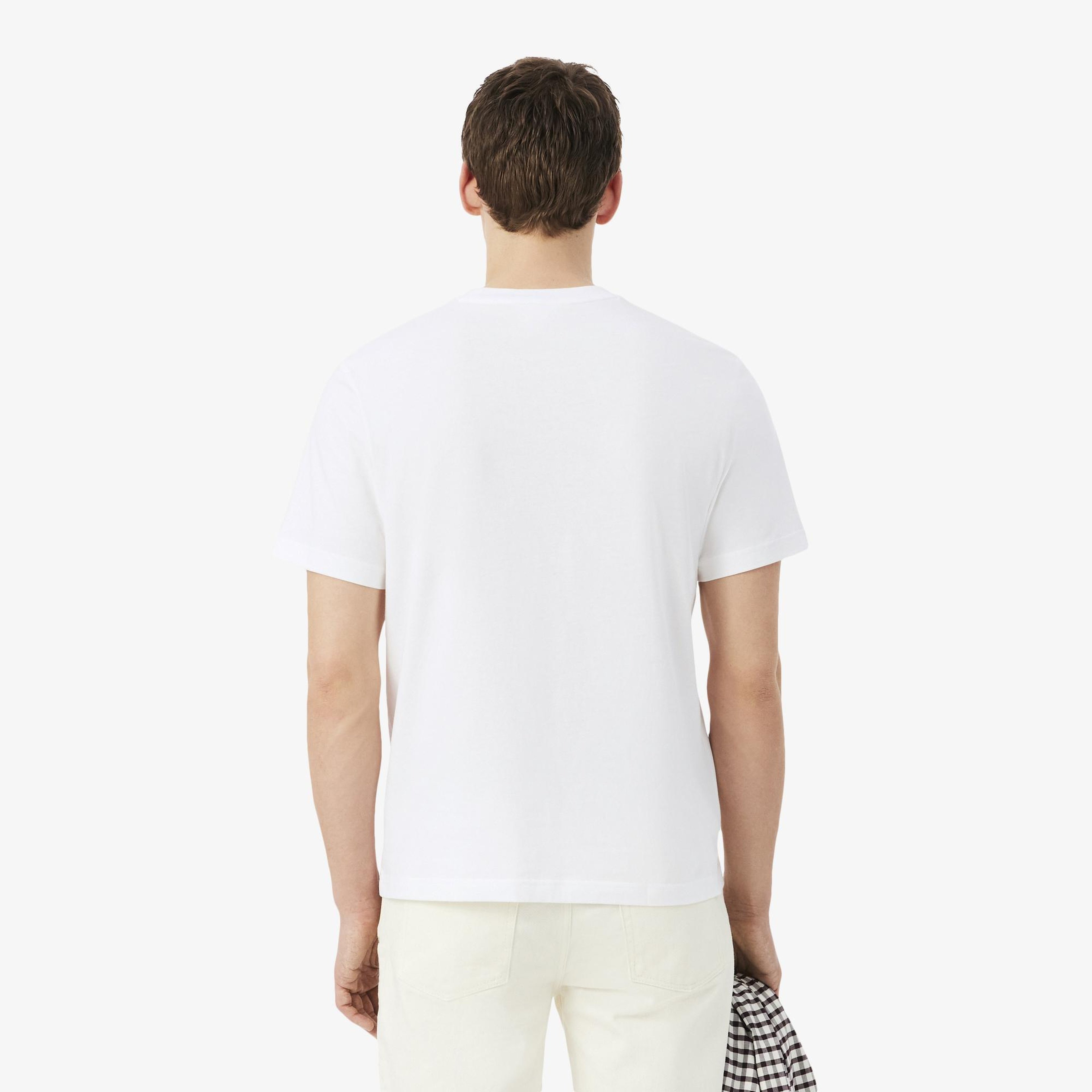Erkek Classic Fit Bisiklet Yaka Beyaz T-Shirt