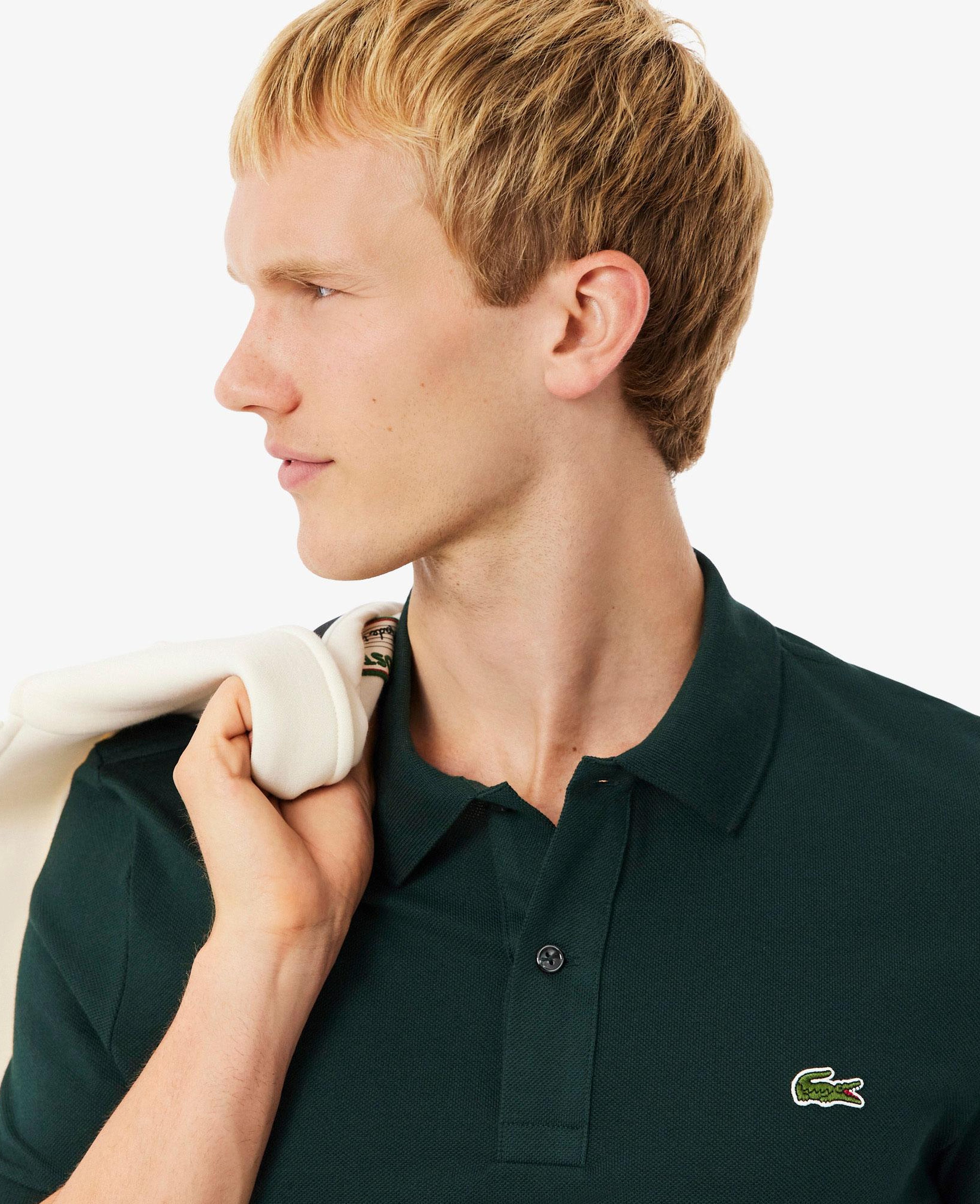 L.12.12 Erkek Slim Fit Koyu Yeşil Polo