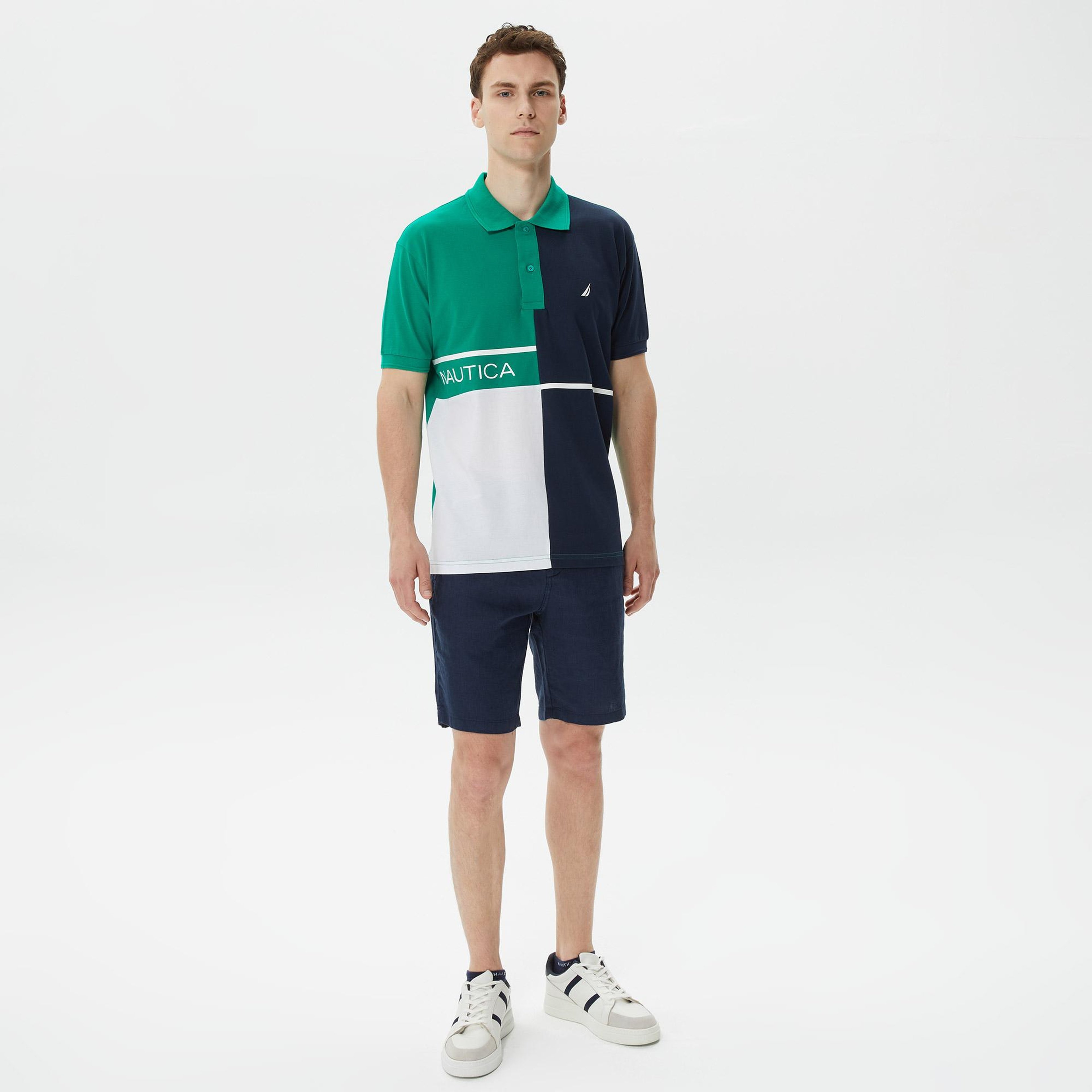 Nautica Erkek Lacivert Keten Bermuda
