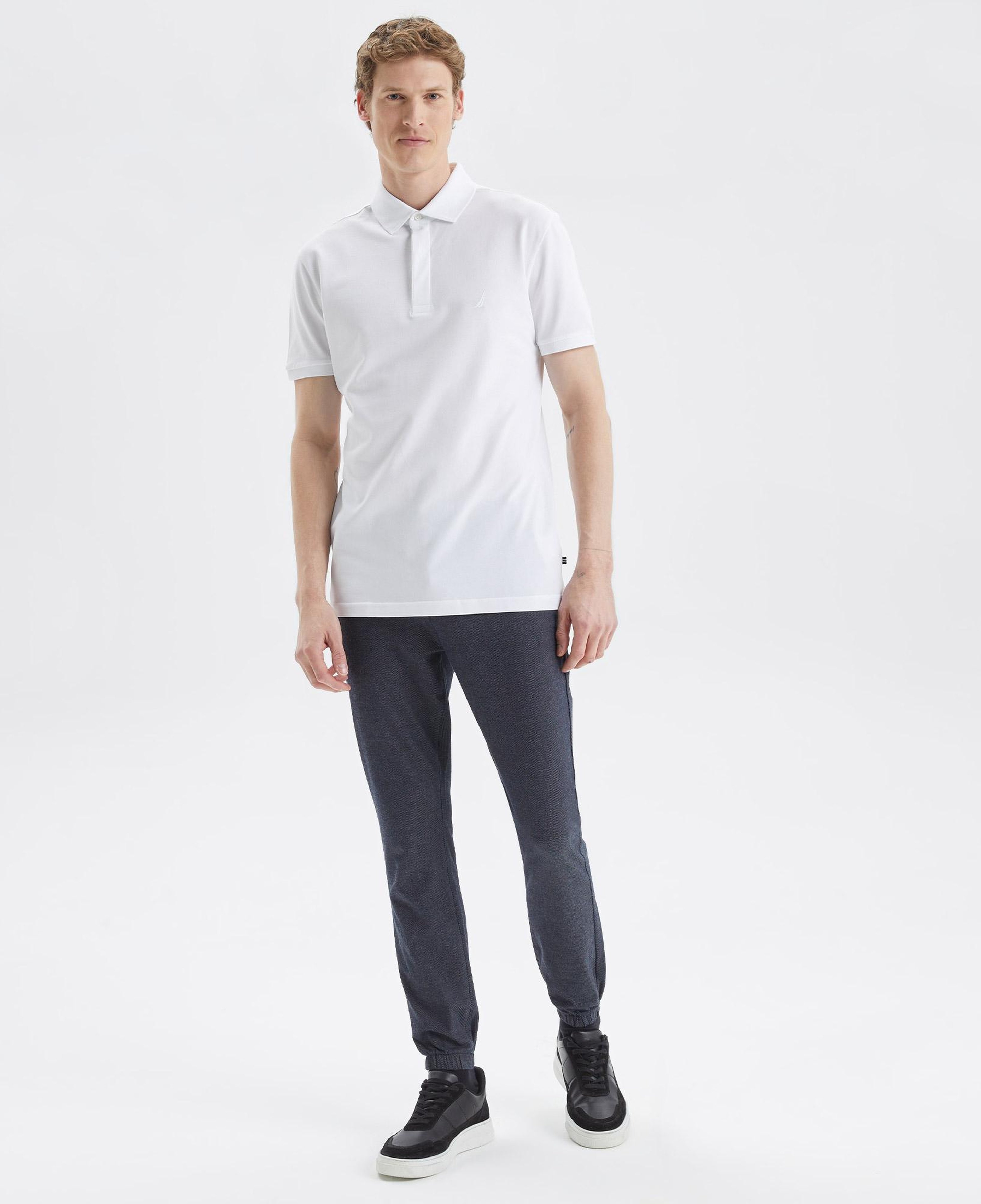 Nautica Erkek Beyaz Slim Fit Kısa Kollu Polo Yaka T-Shirt
