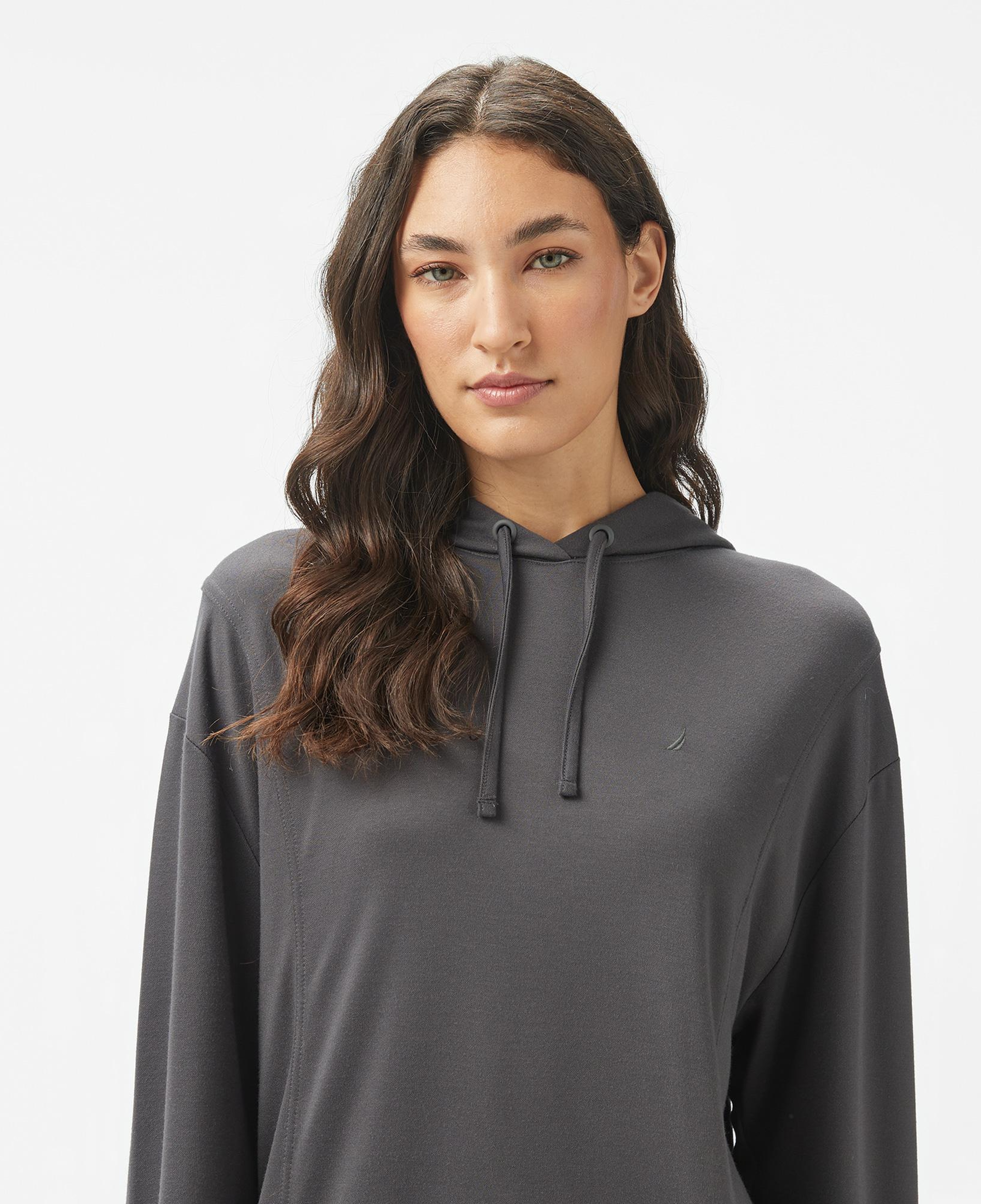 Nautica Kadın Gri Regular Fit Kapüşonlu Sweatshirt