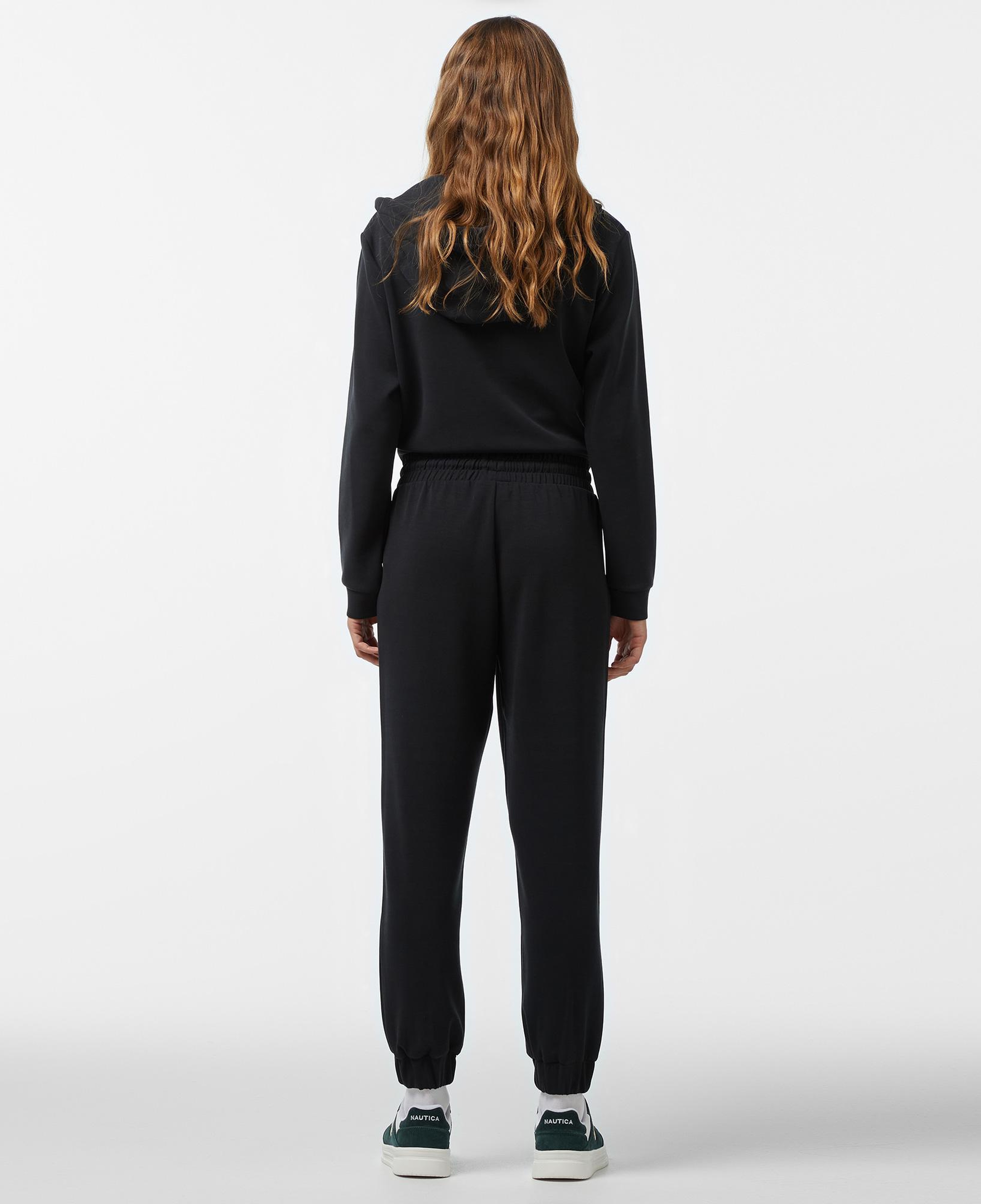 Nautica Kadın Siyah Regular Fit Modal Karışımlı Eşofman Altı