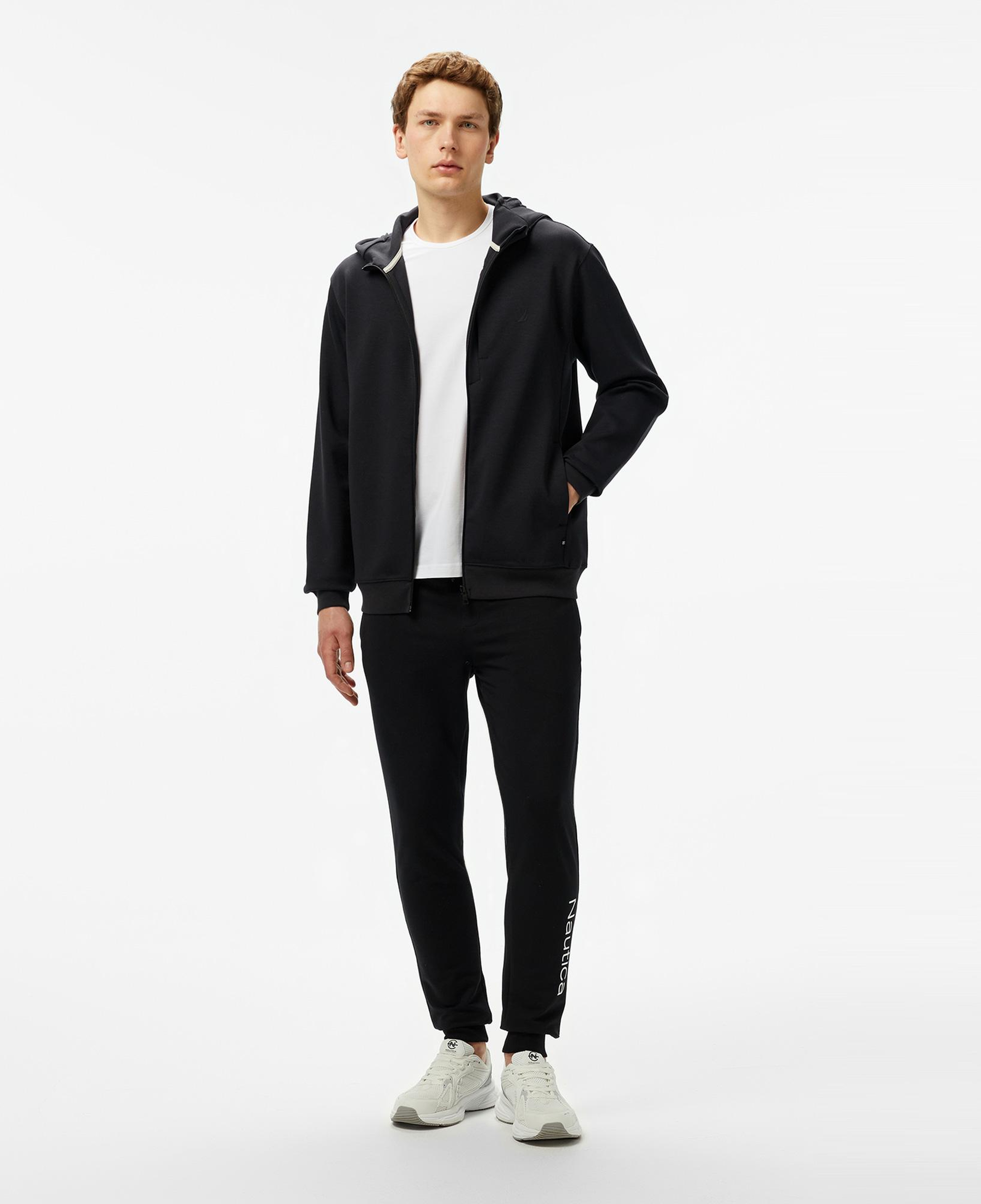 Nautica Erkek Siyah Regular Fit Kapüşonlu Sweatshirt