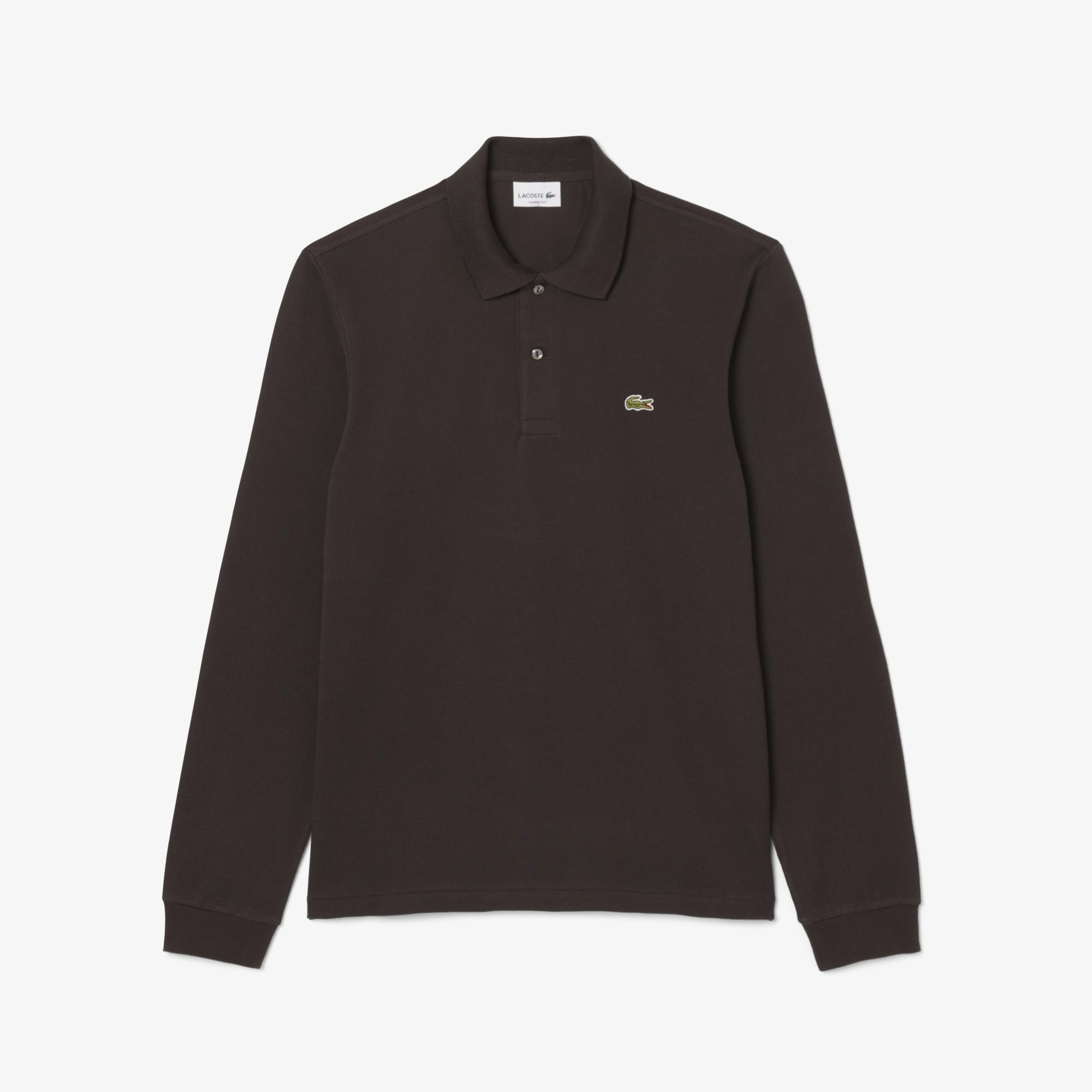 Lacoste L.12.12 Erkek Classic Fit Uzun Kollu Kahverengi Polo