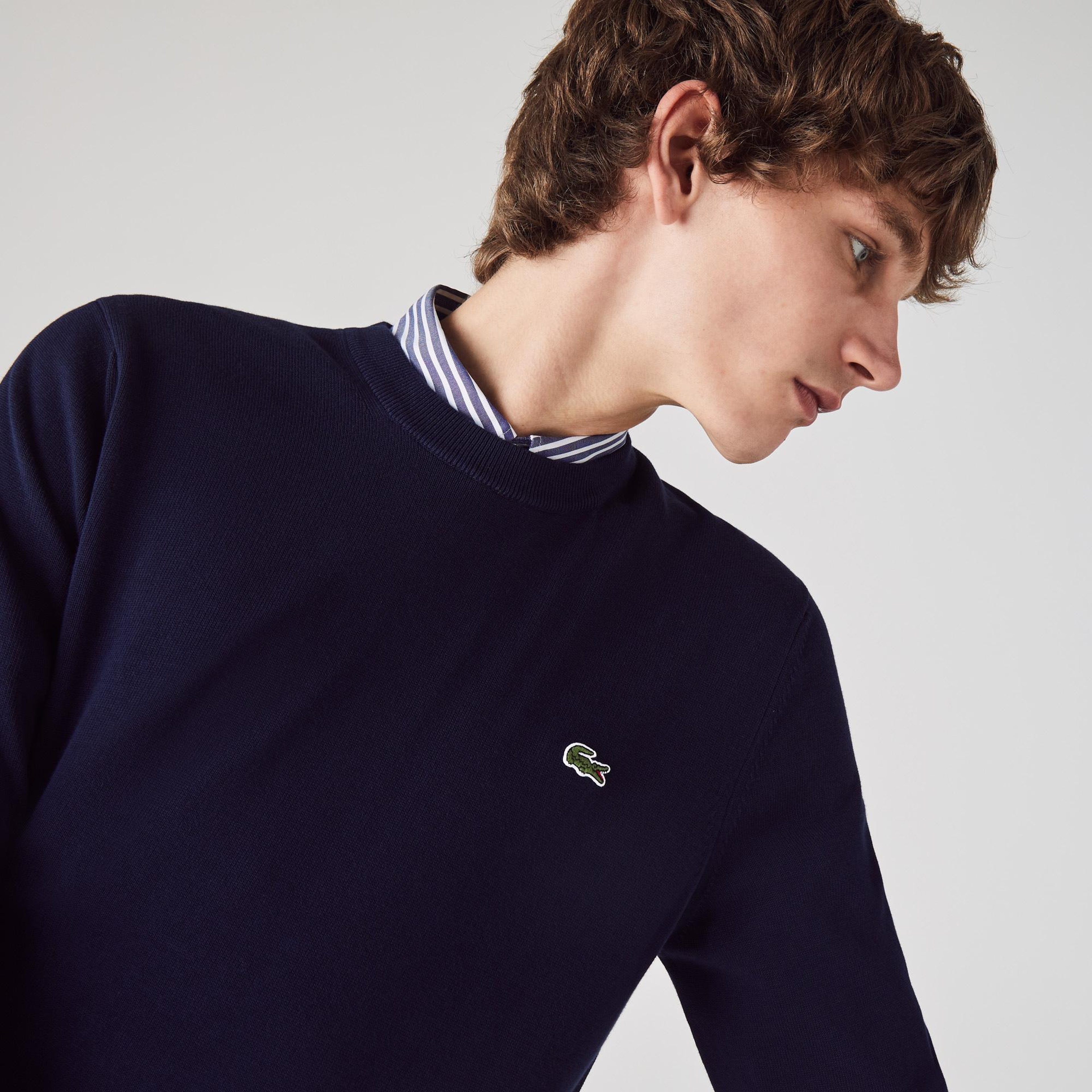 Lacoste Erkek Regular Fit Bisiklet Yaka Lacivert Kazak