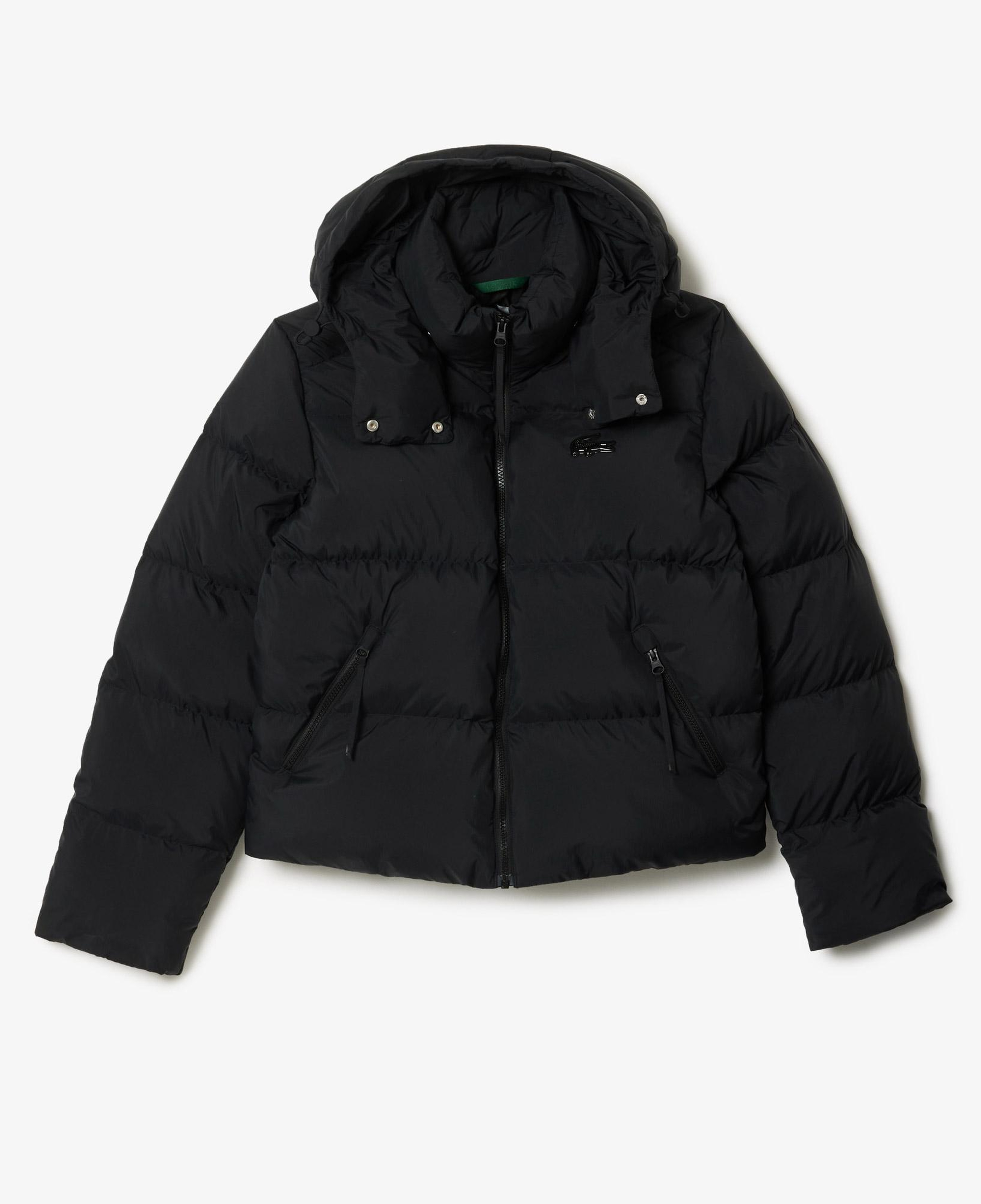 Kadın Relaxed Fit Kapüşonlu Siyah Şişme Mont