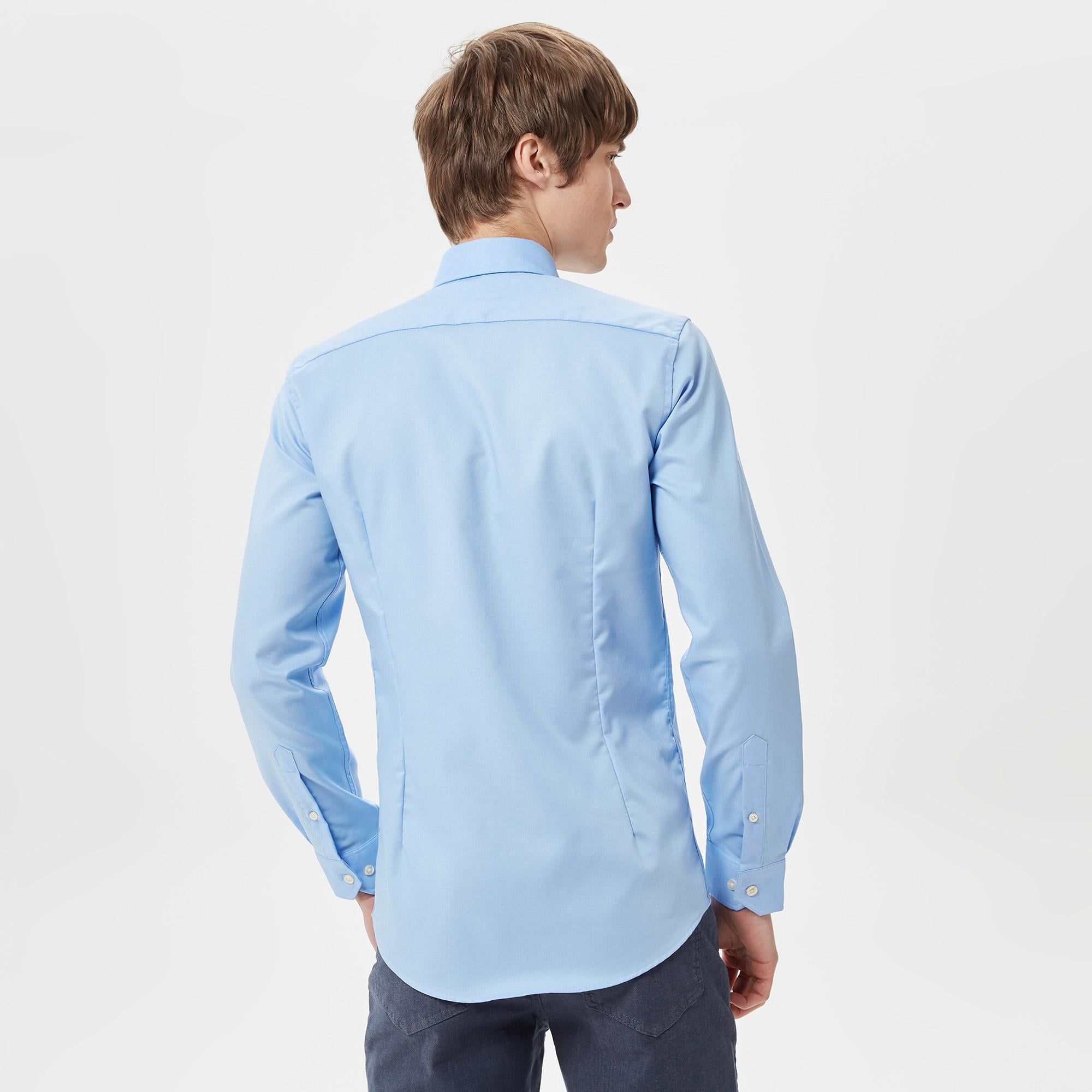 Erkek Slim Fit Açık Mavi Gömlek
