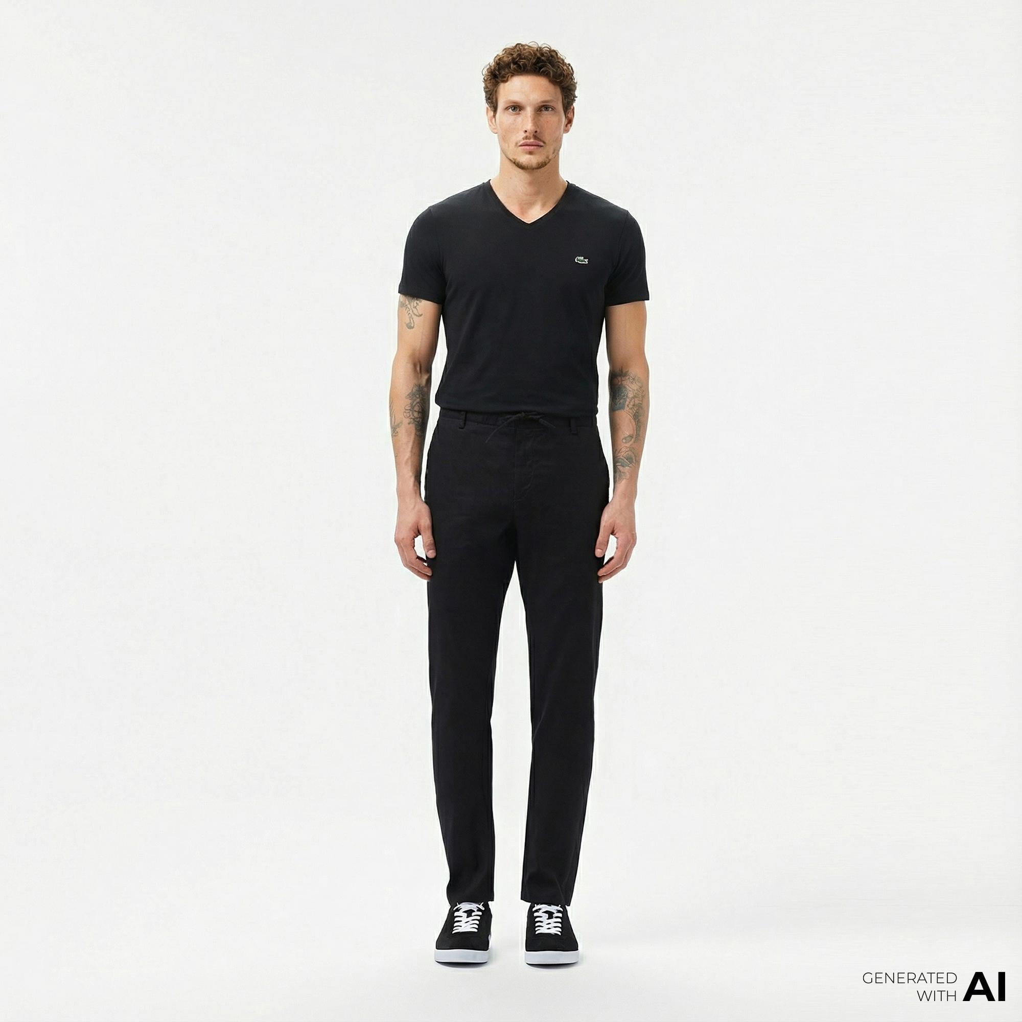 Lacoste Erkek Slim Fit Siyah Pantolon