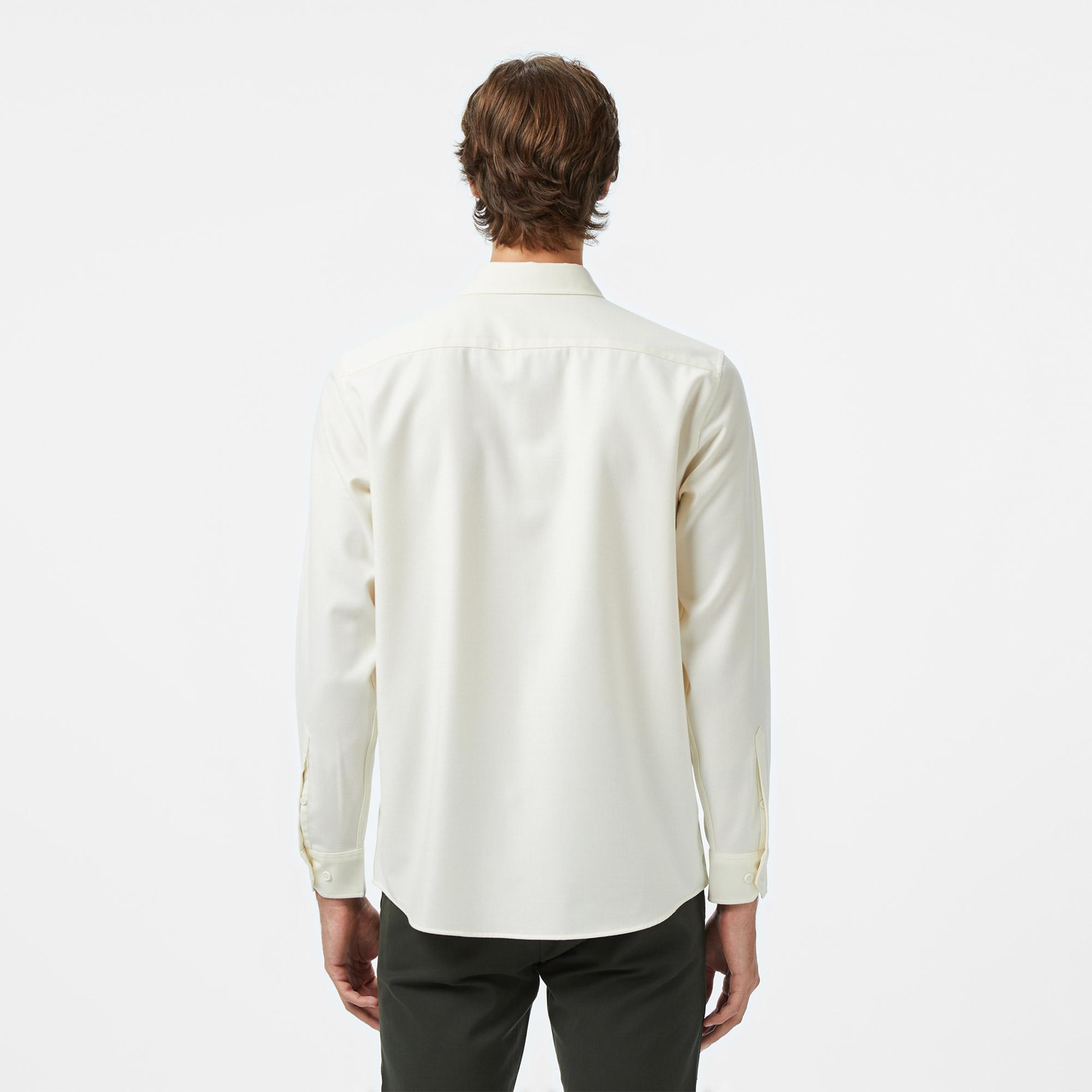 Lacoste Erkek Regular Fit Beyaz Gömlek